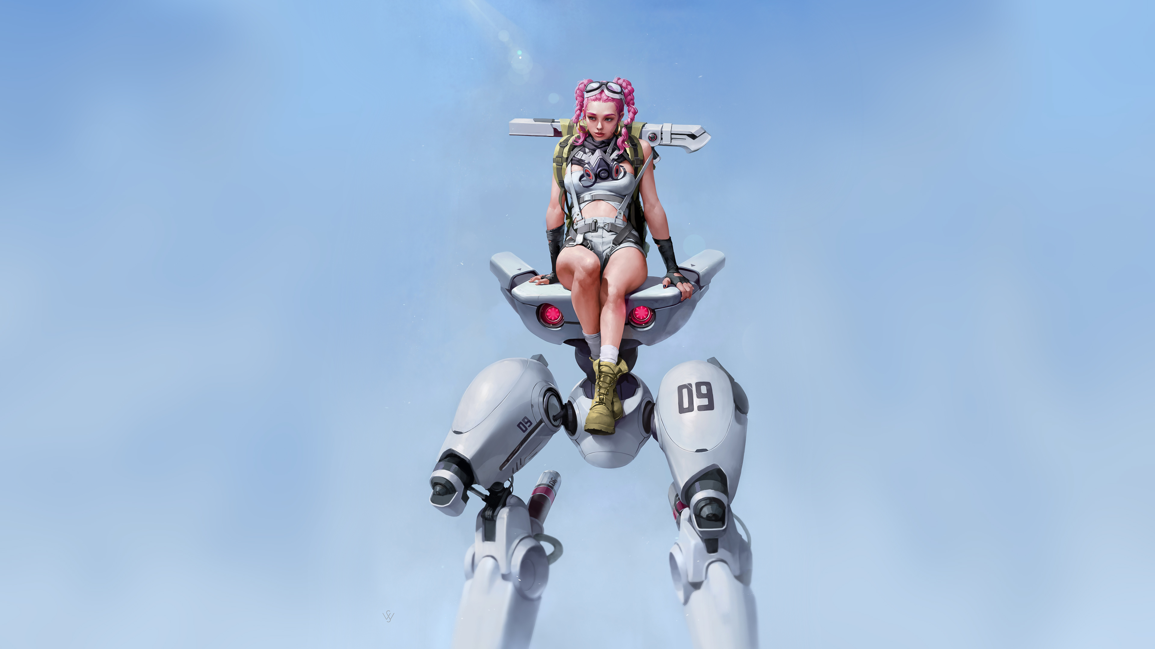 HD desktop wallpaper: Cyberpunk, Robot