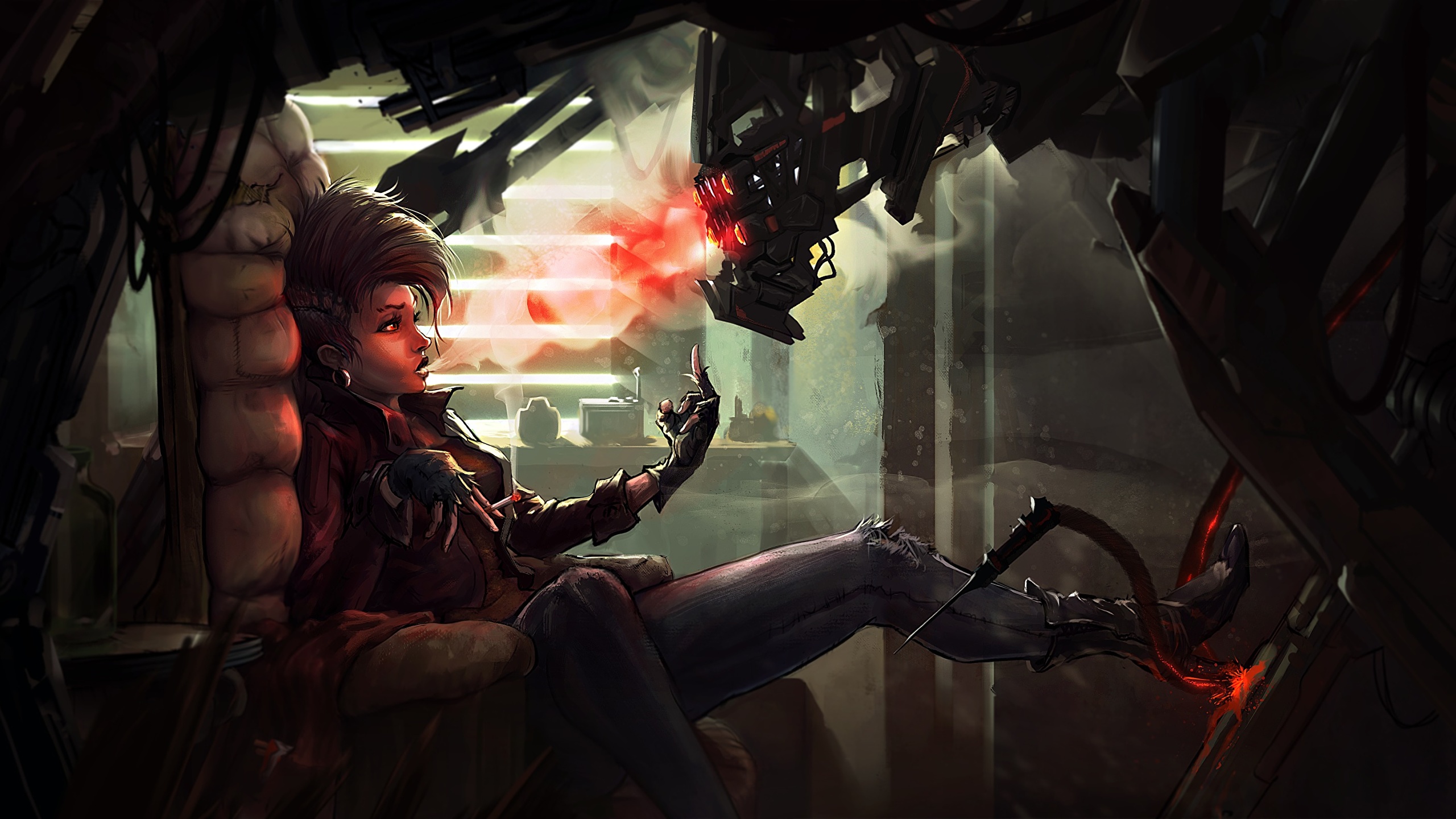 Picture young woman robots Fantasy