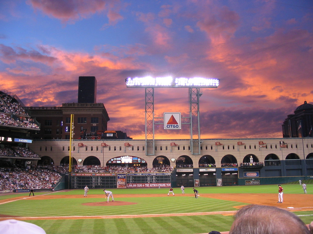 Sunset Minute Maid Park. Go Astros