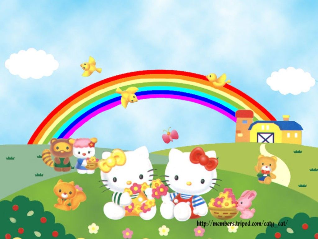 Rainbow Hello Kitty Wallpaper