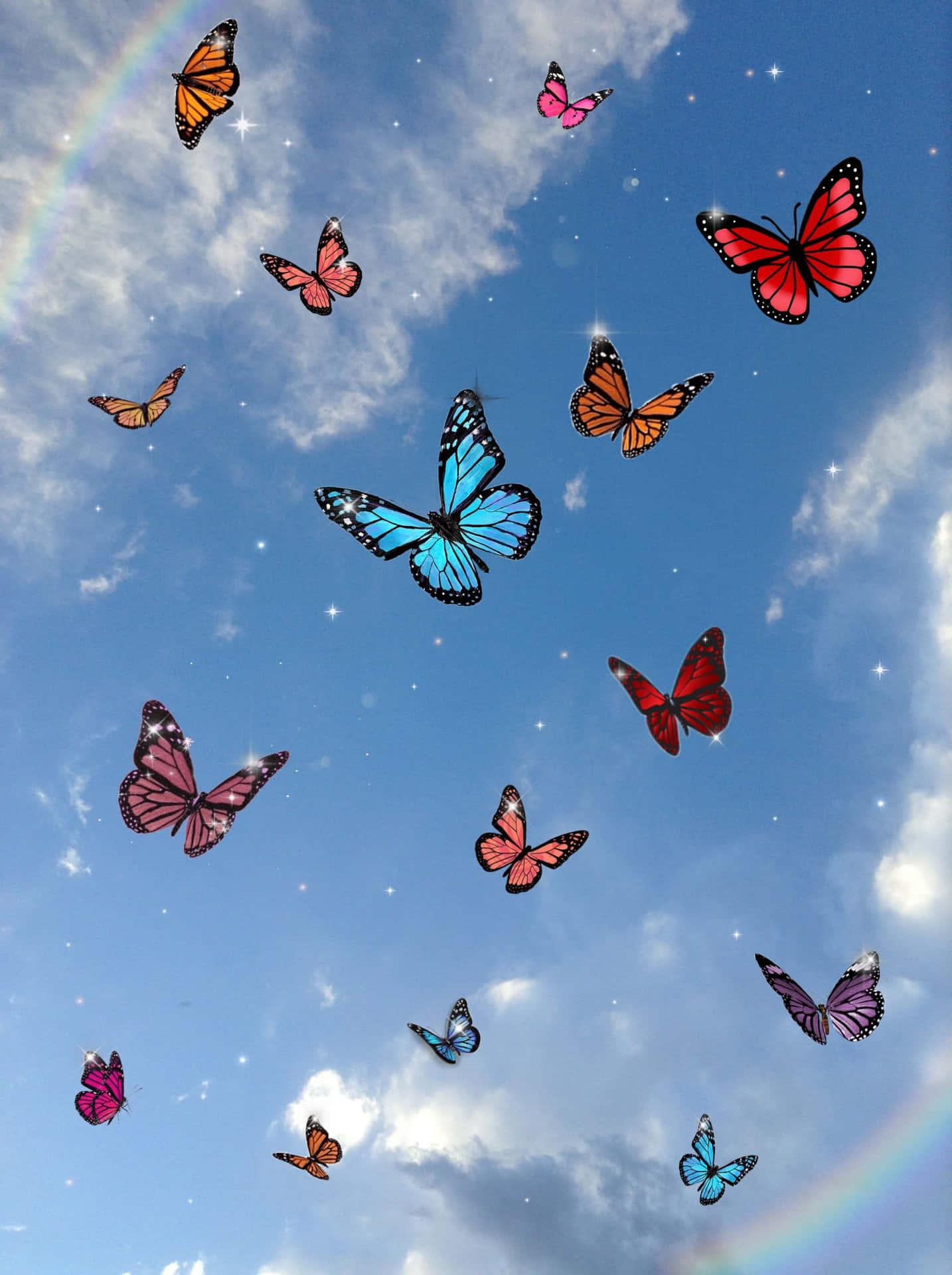 Glitter Butterfly Wallpaper