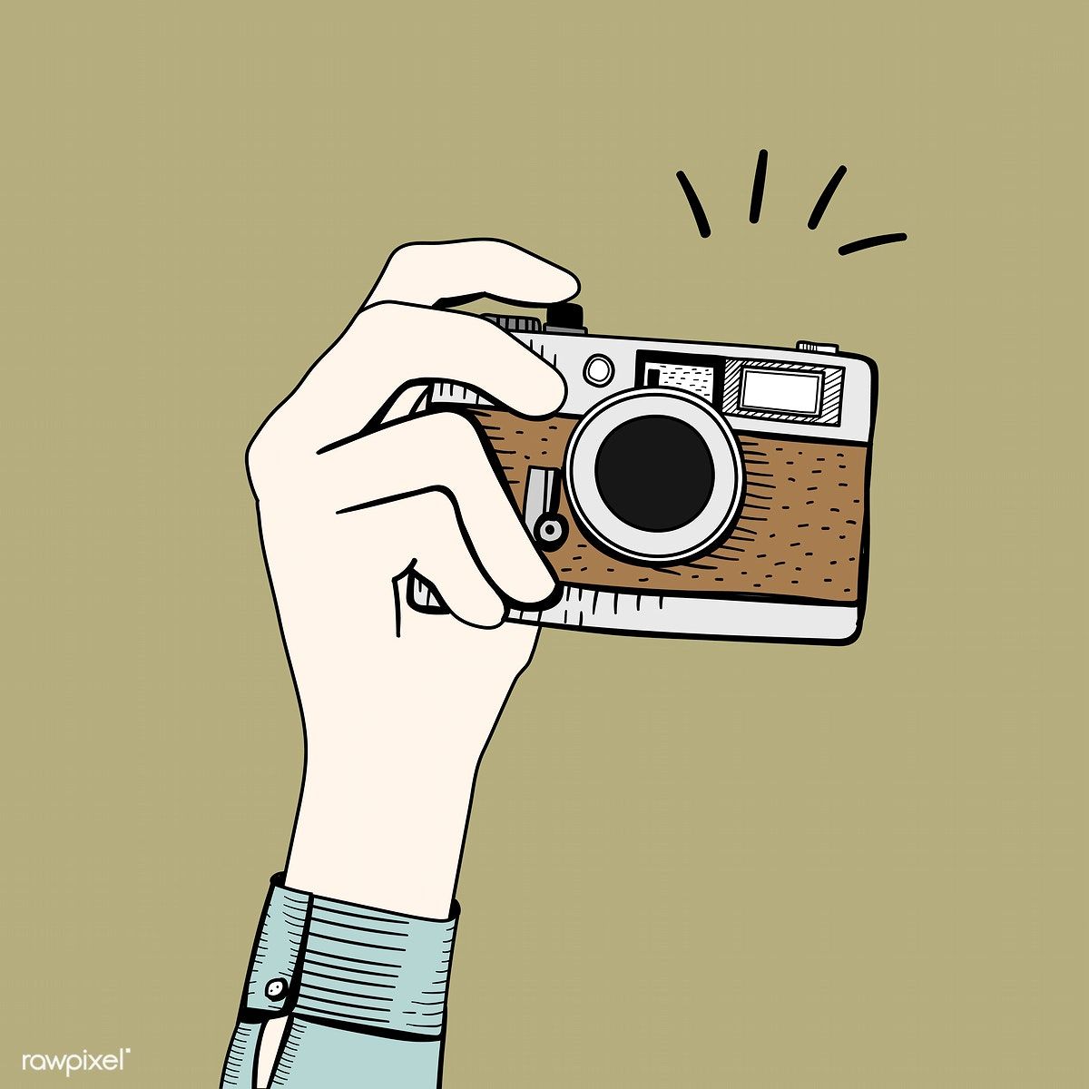 Vector of vintage camera. free image