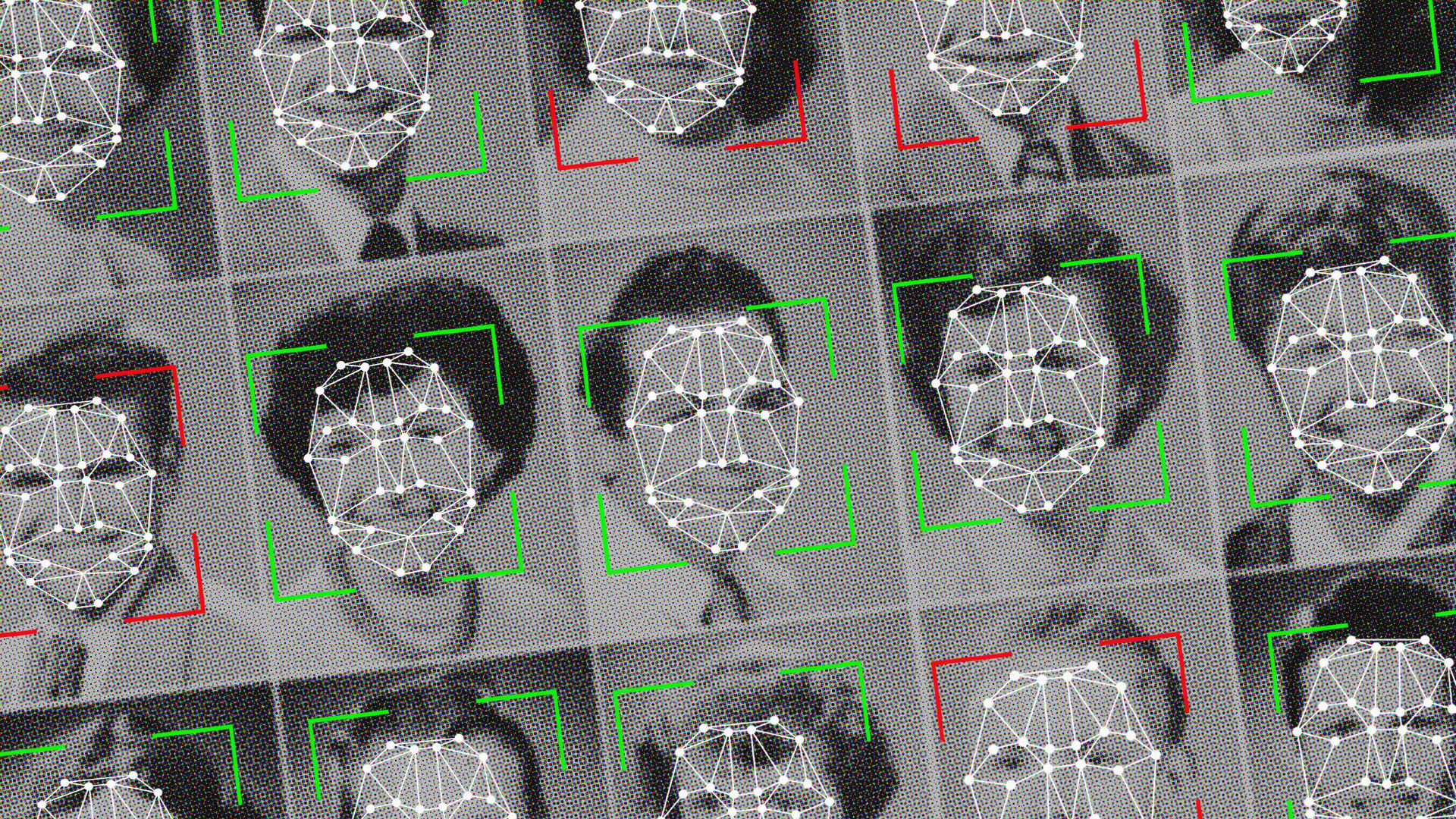 Facial recognition surveillance faces