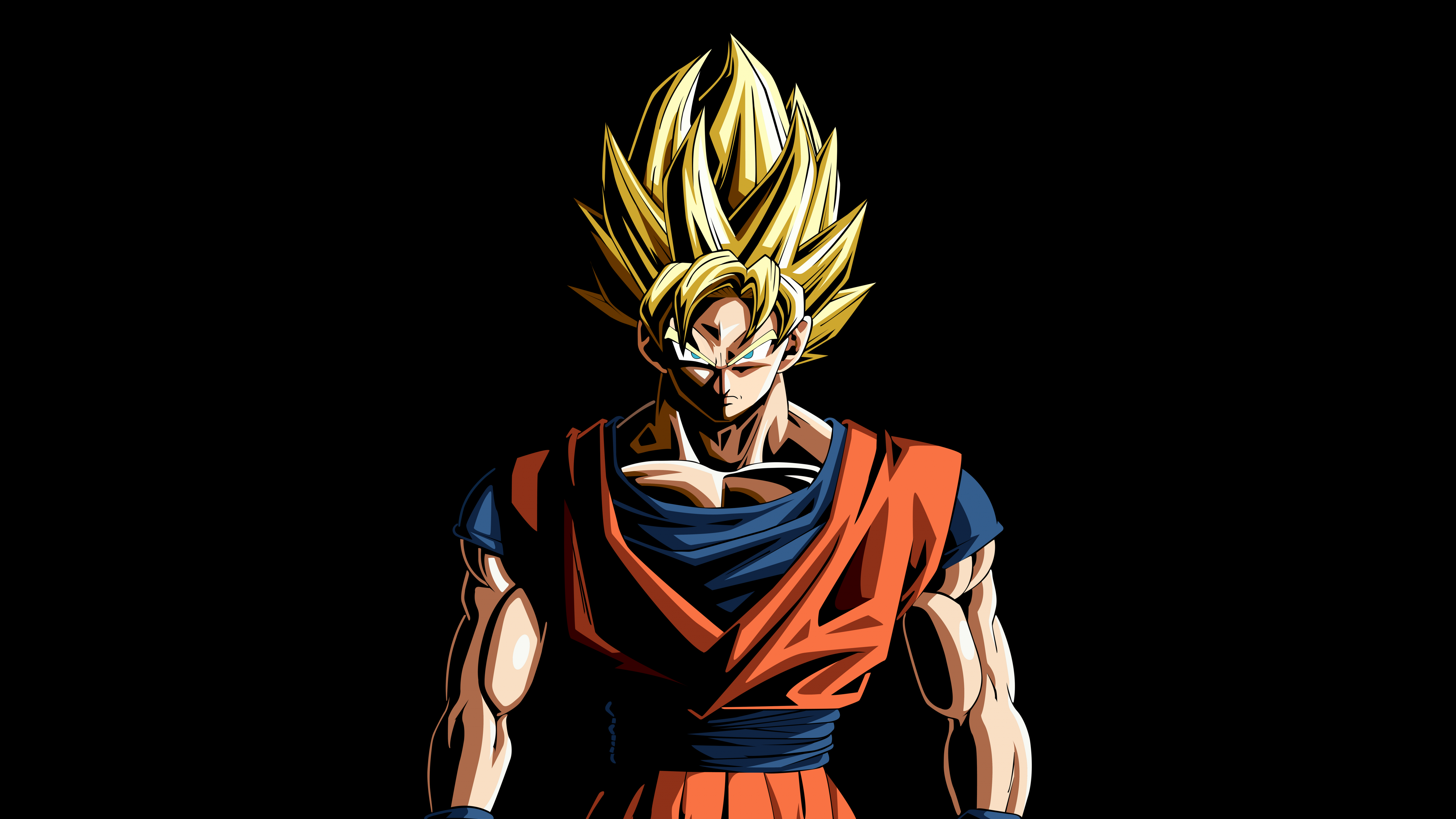 Goku Wallpaper 4K, AMOLED, Super Saiyan