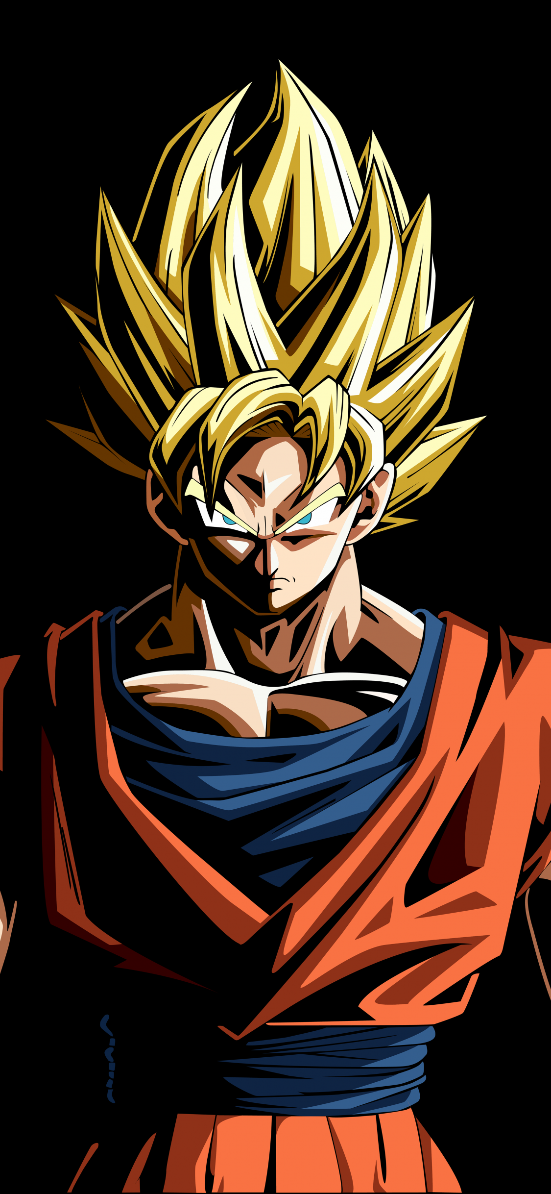 Goku Wallpaper 4K, AMOLED, Super Saiyan