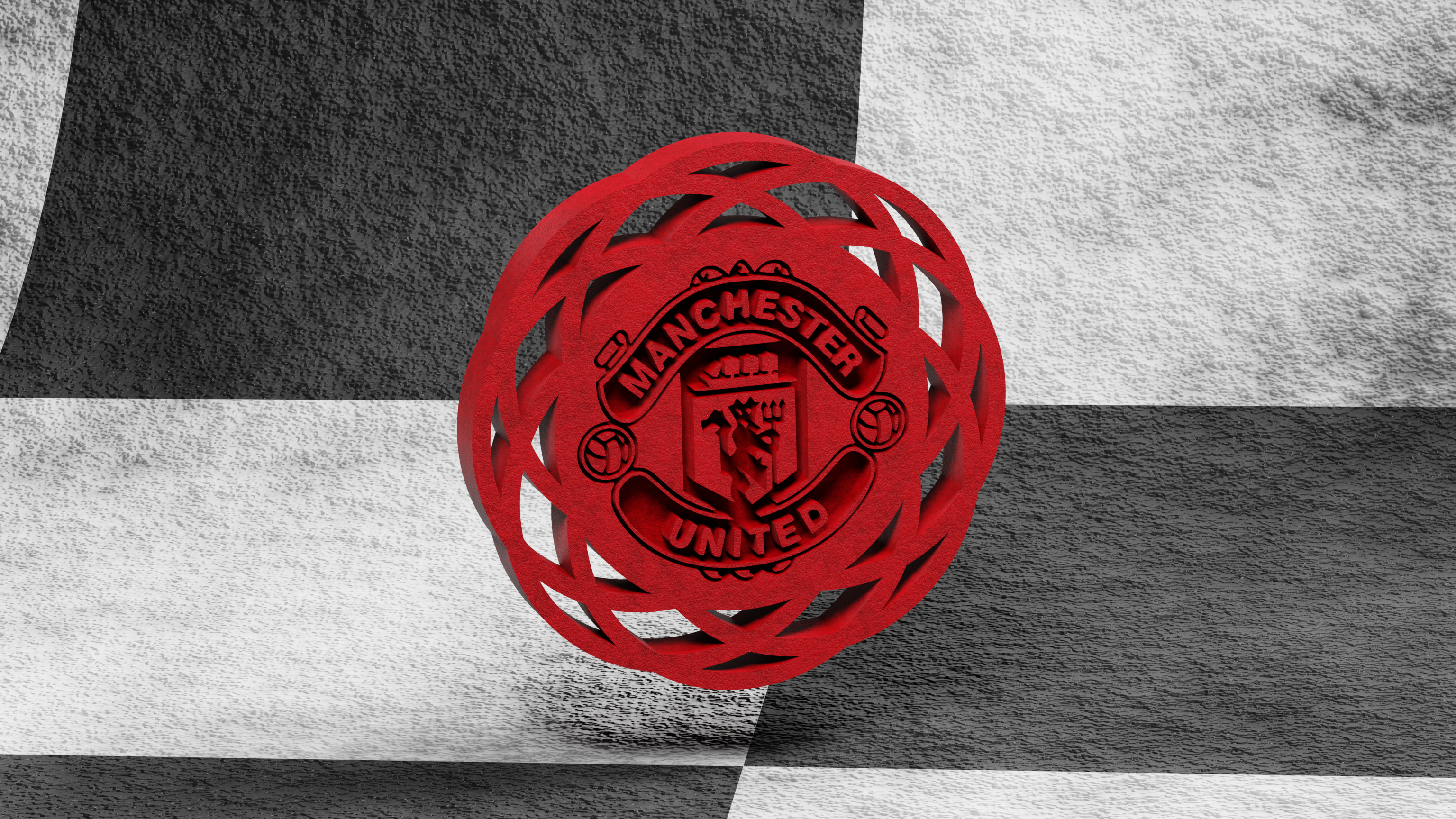 STL file Manchester United coaster