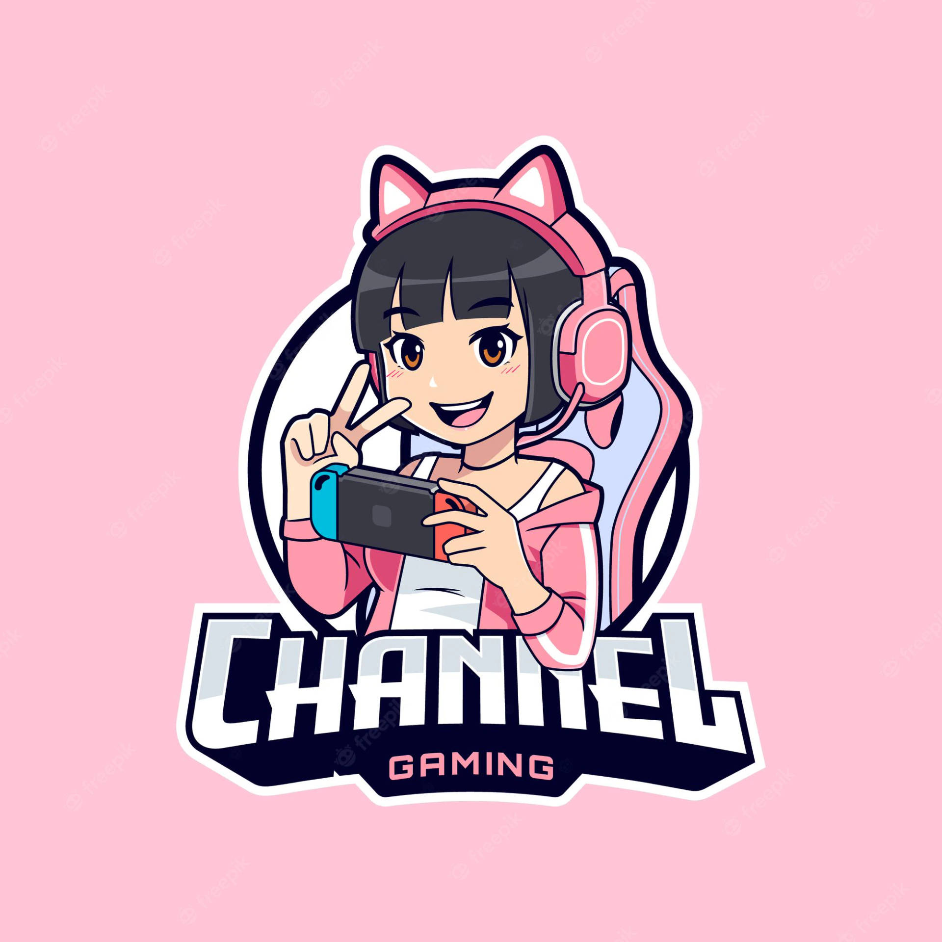 Girl Gamer Logo Wallpaper