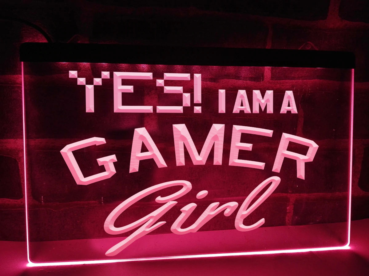 Gamer Girl Illuminated LED Neon