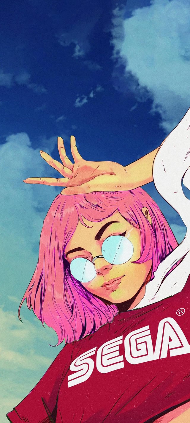 Pink hair SEGA girl