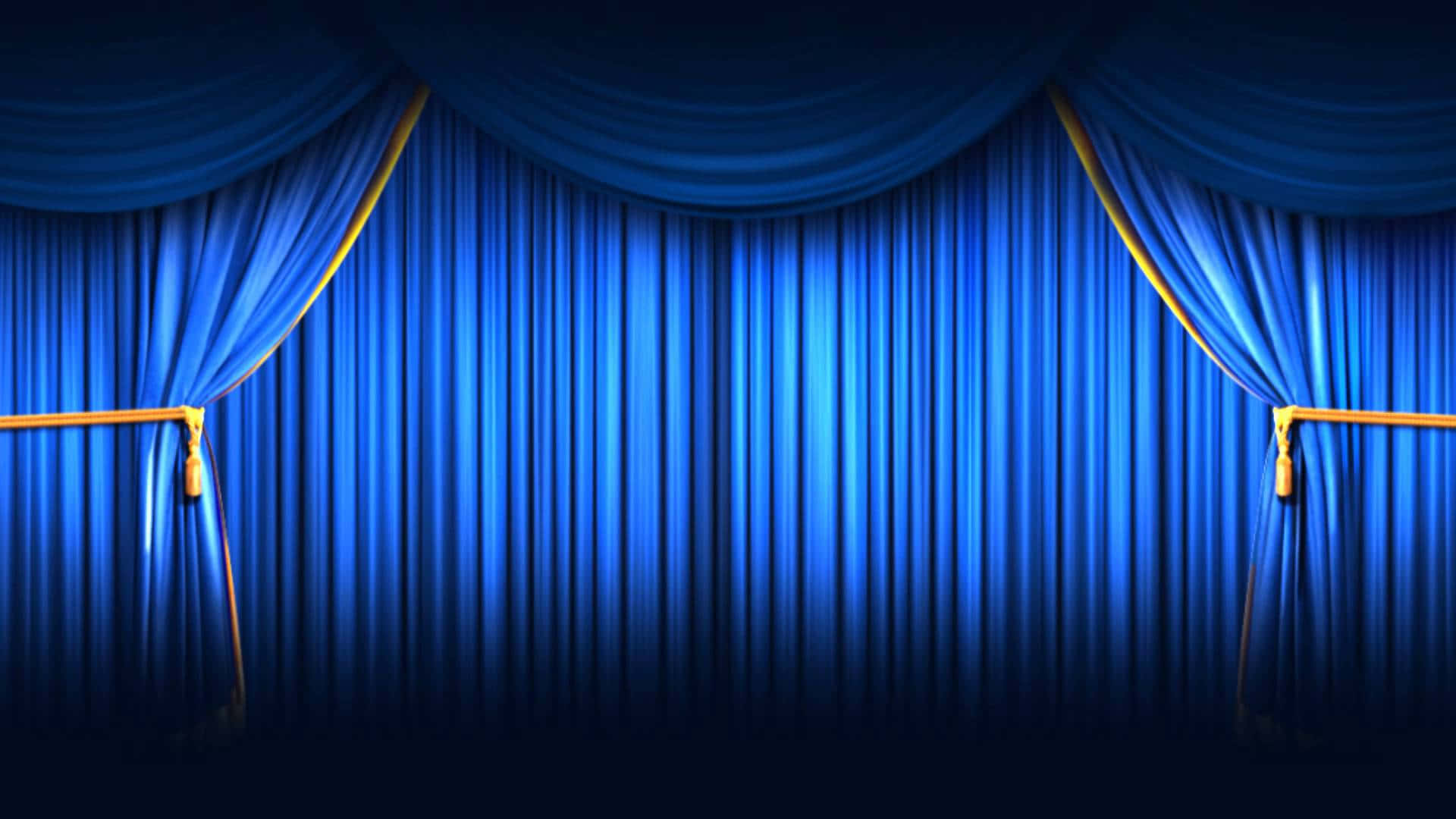 Gold Curtain Theatre Stage Wallpaper