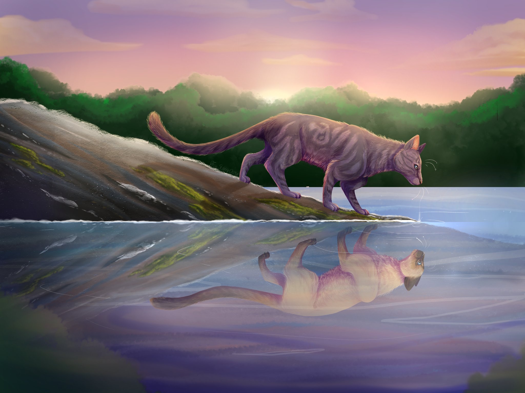 Painting inspired by the Warriors manga