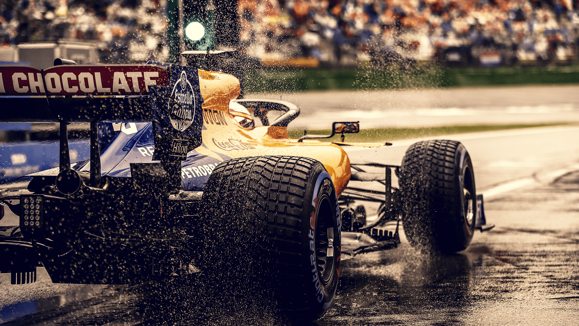 Carlos Sainz Rain Desktop Wallpaper