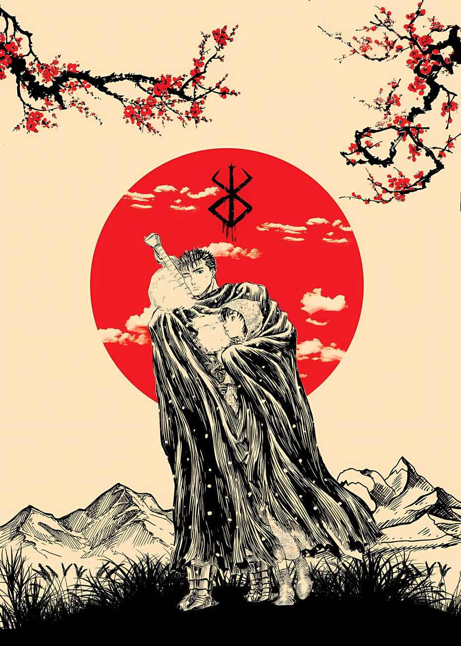 Happy Guts and Casca Wall Mural. Buy