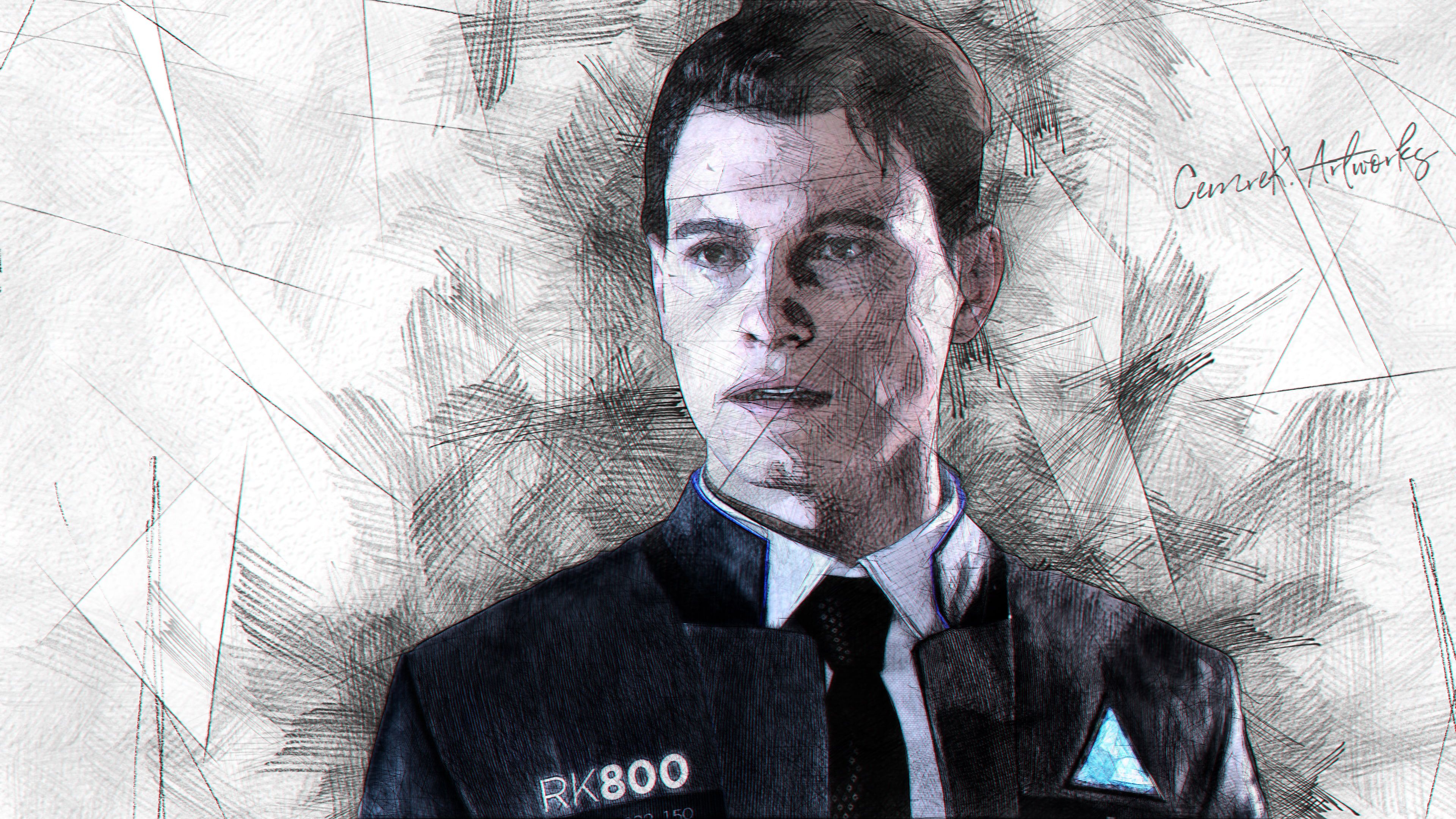 human, drawing, Detroit: Become Human