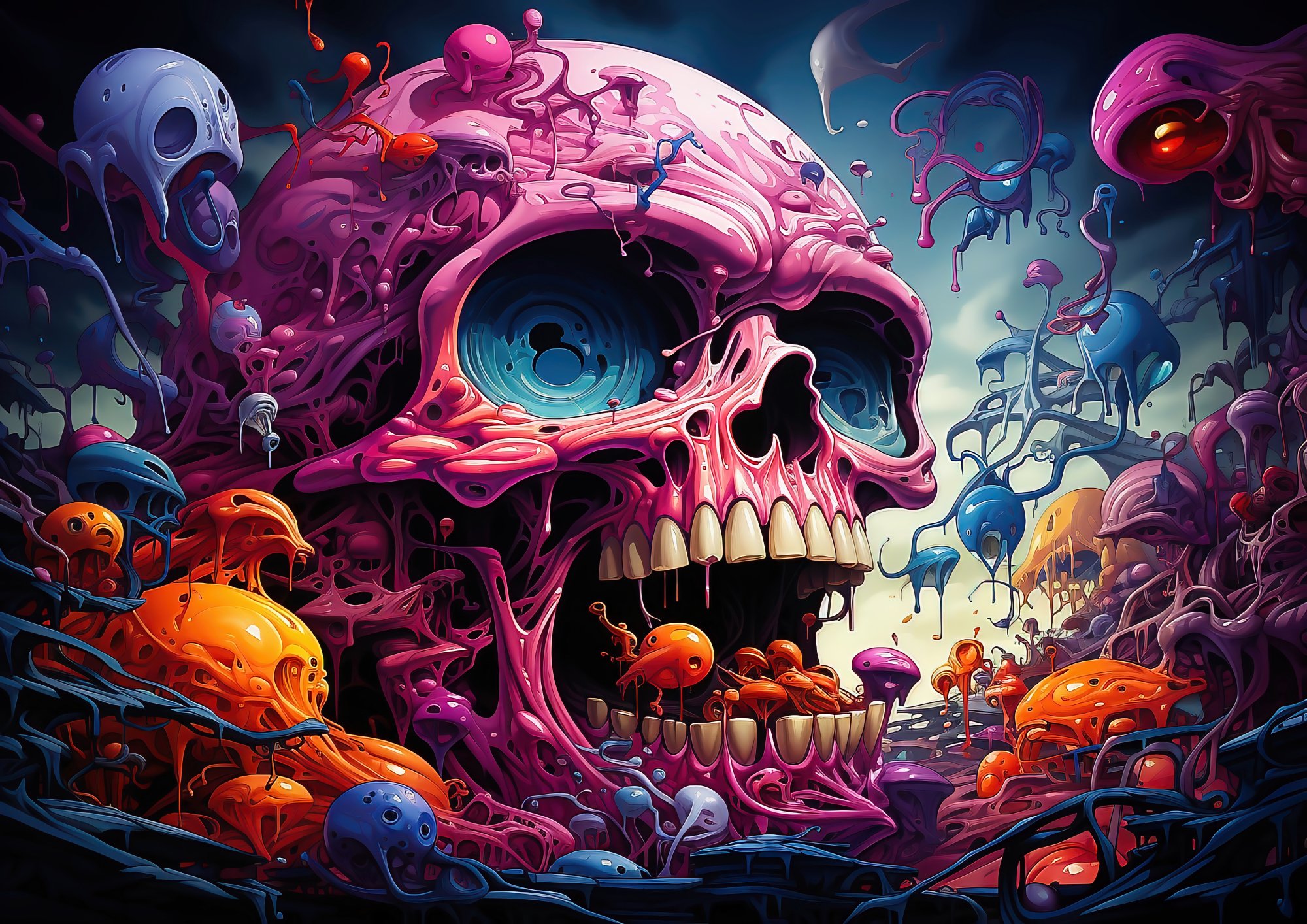 Psychedelic Skulls