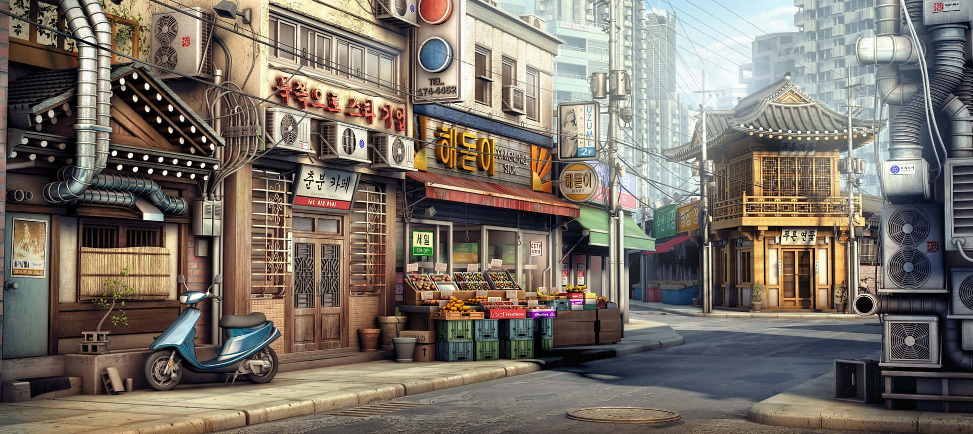 Traditional Korean Street in Seoul