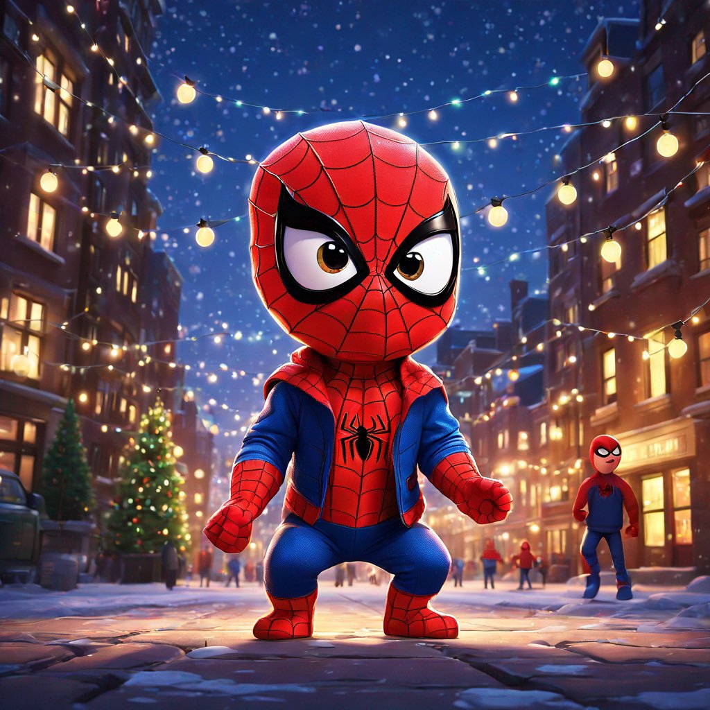 The Spiderman's Christmas Snow City