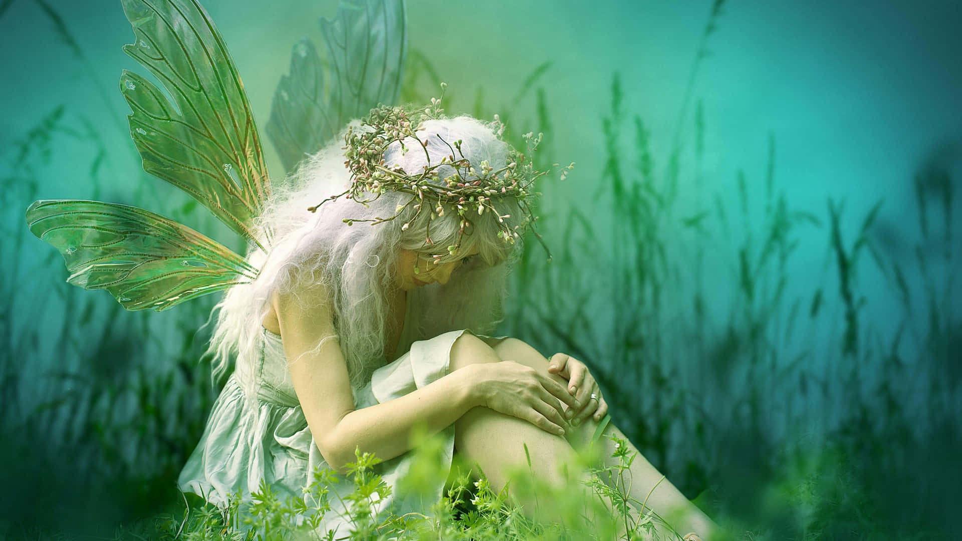 Green Aesthetic Fairycore Background