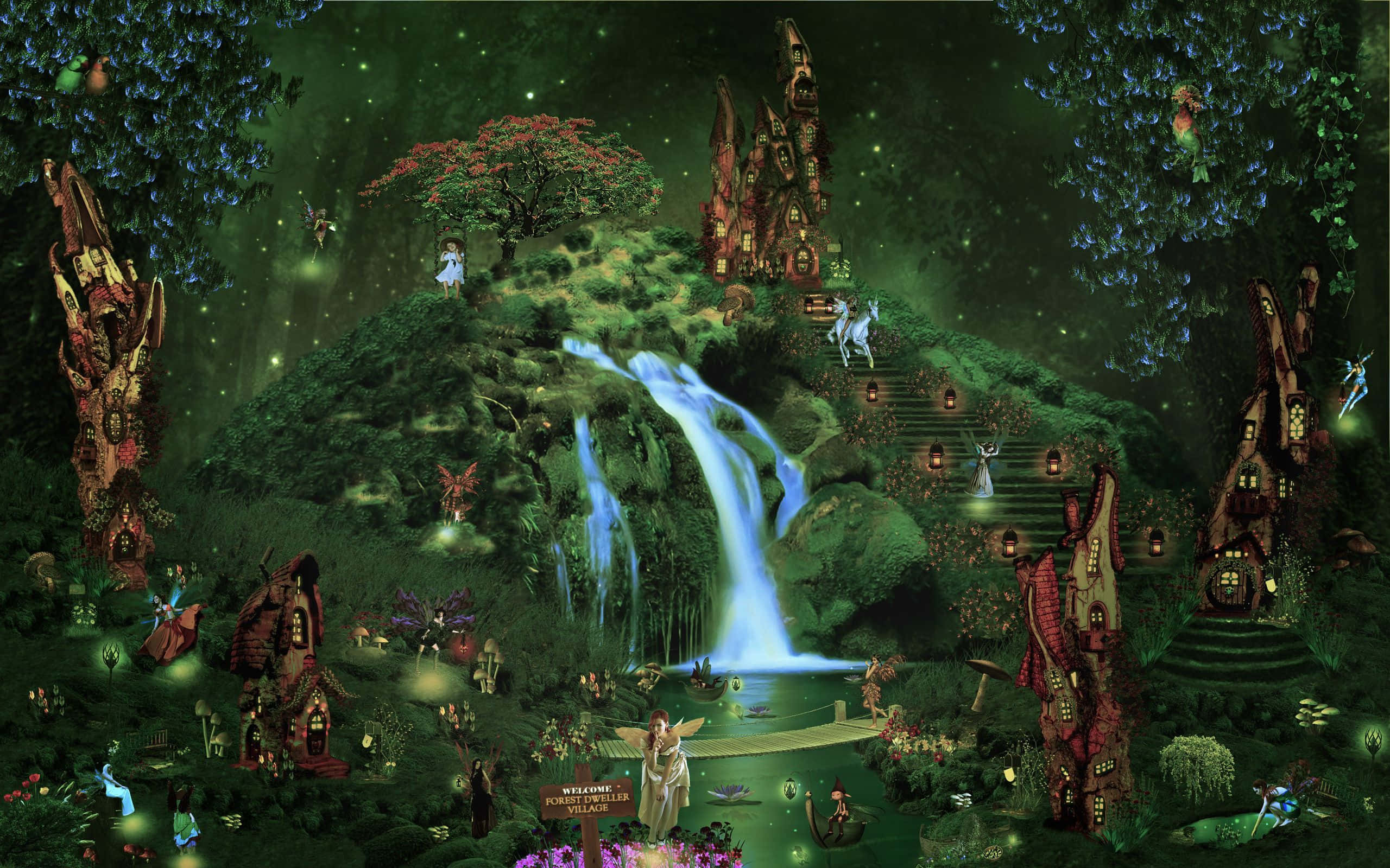 Falls Fairycore Background
