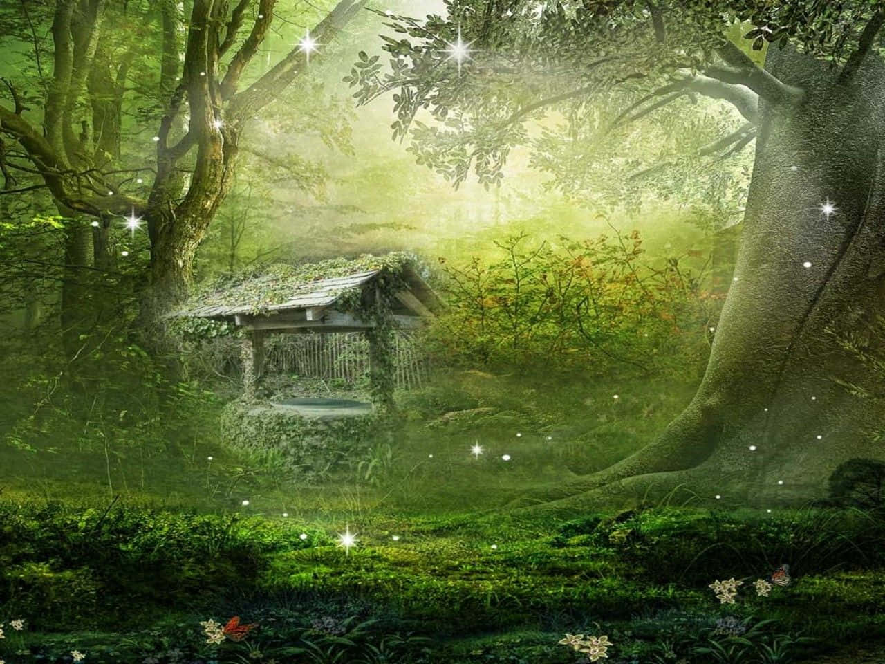 Fairycore Enchanted Forest Background