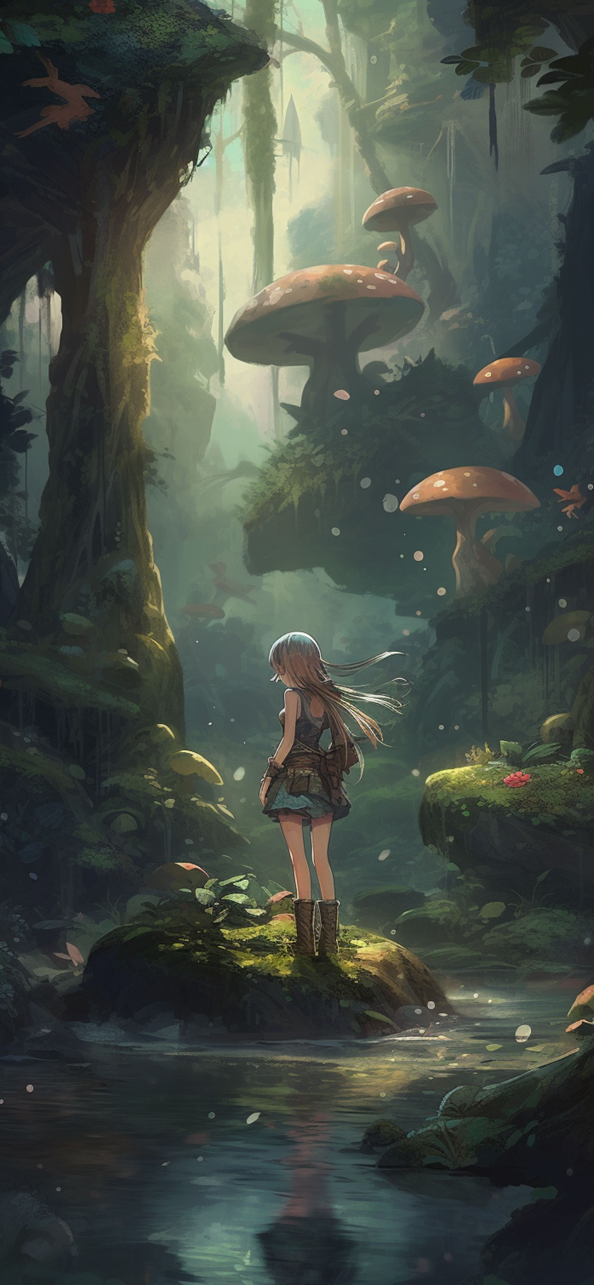 Fairycore Forest & Girl Wallpaper