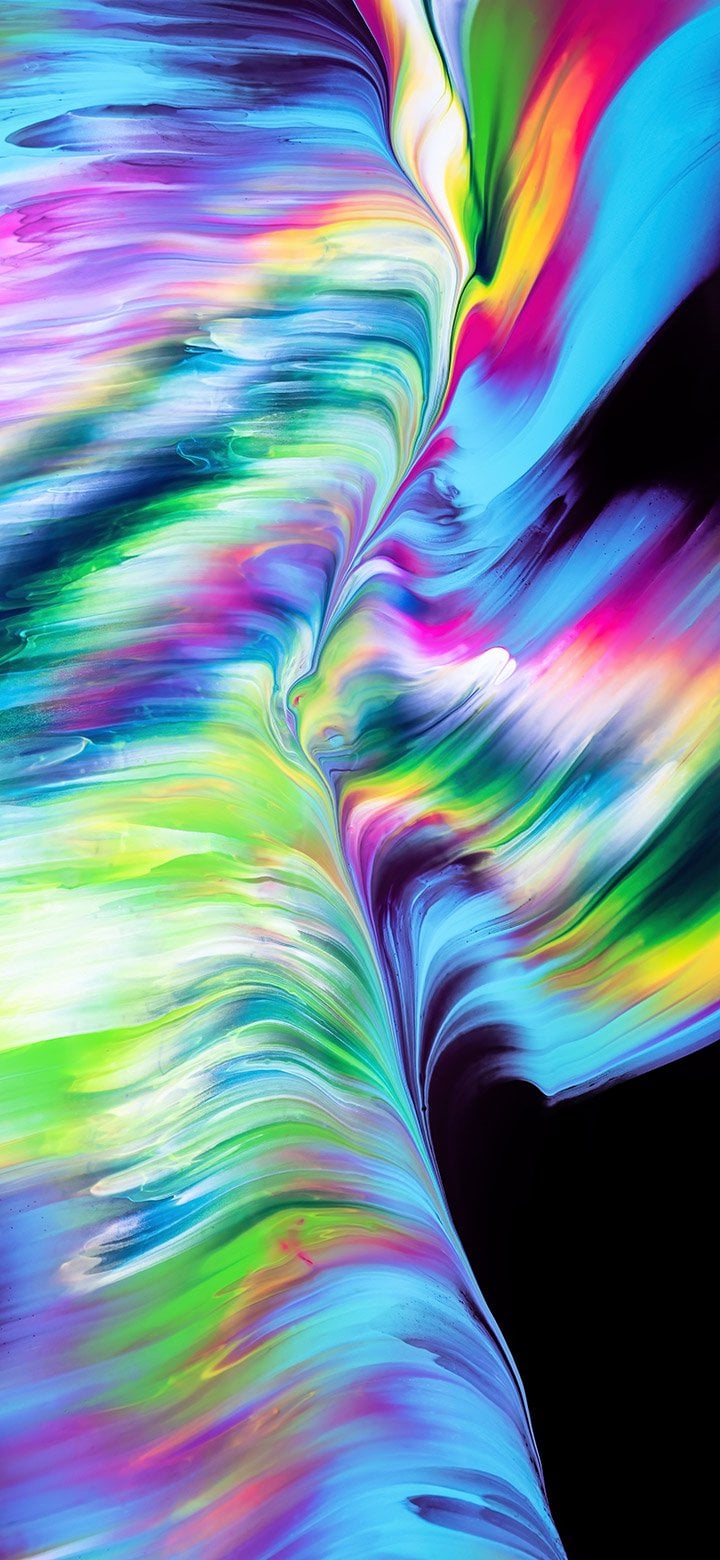 Cool Vibrant Abstract Wave 4K phone