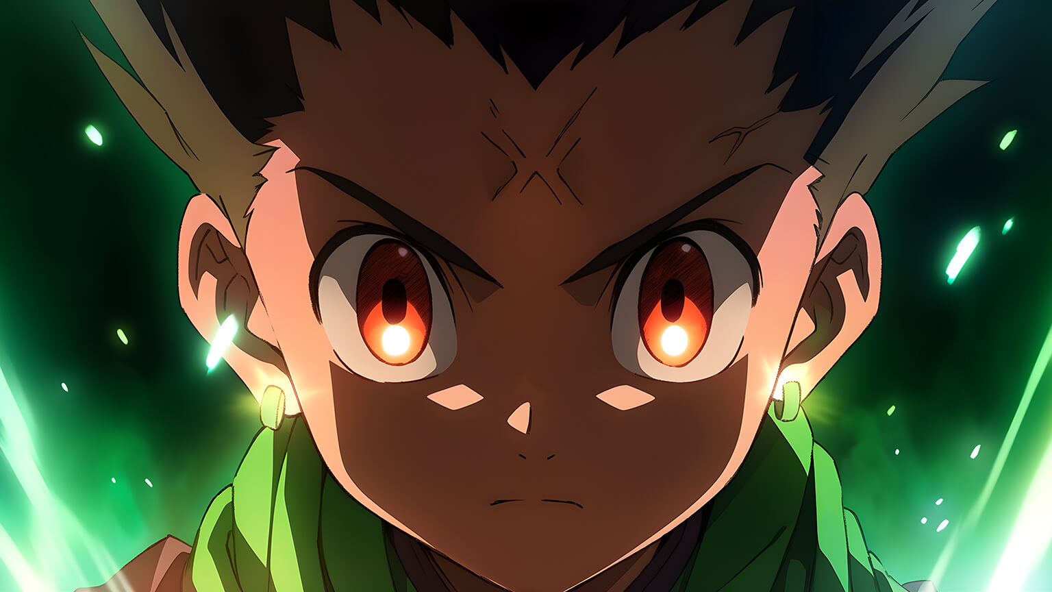 Serious Gon Freecss Green Desktop