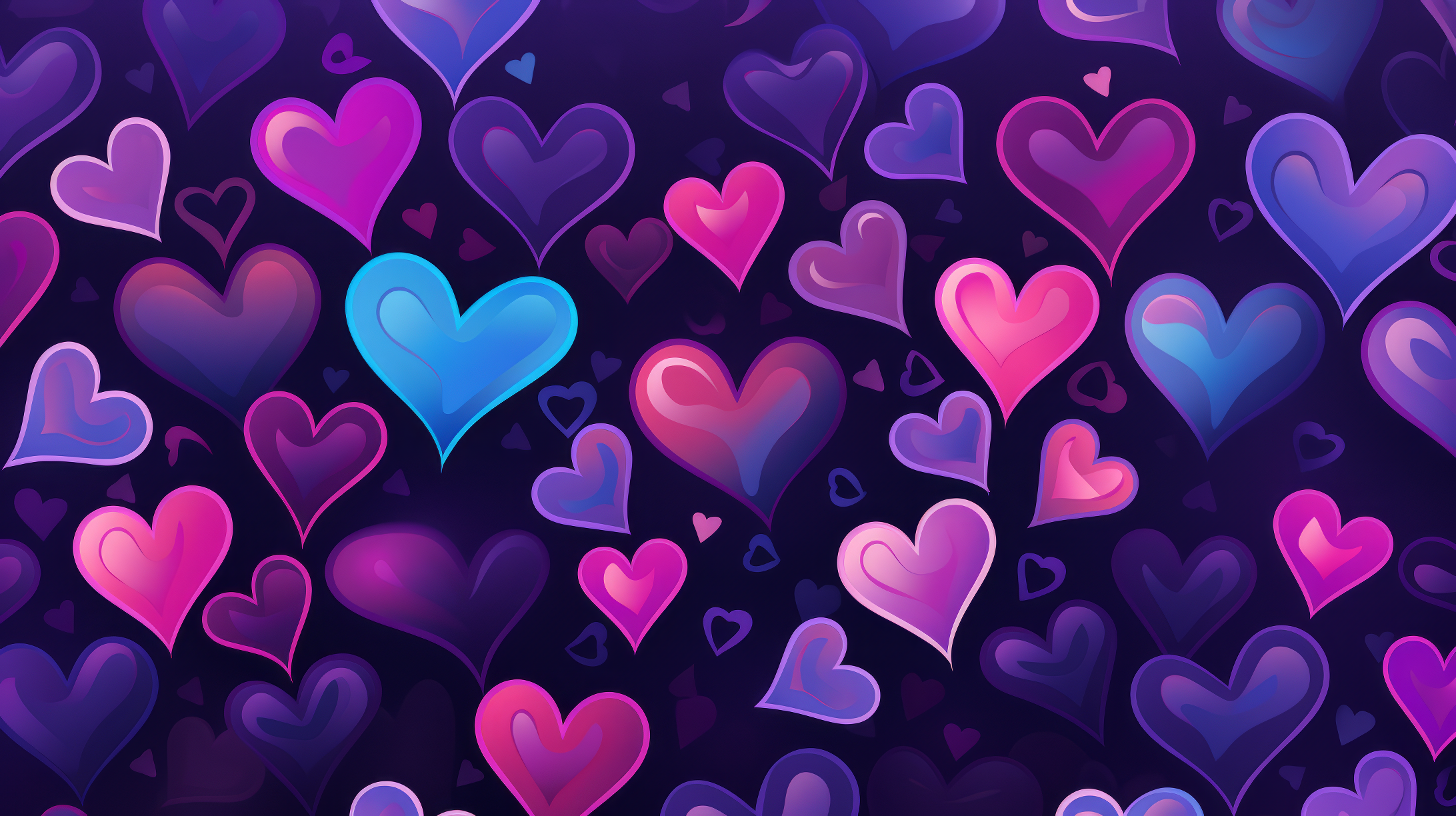 Y2K Style Heart Pattern Wallpaper