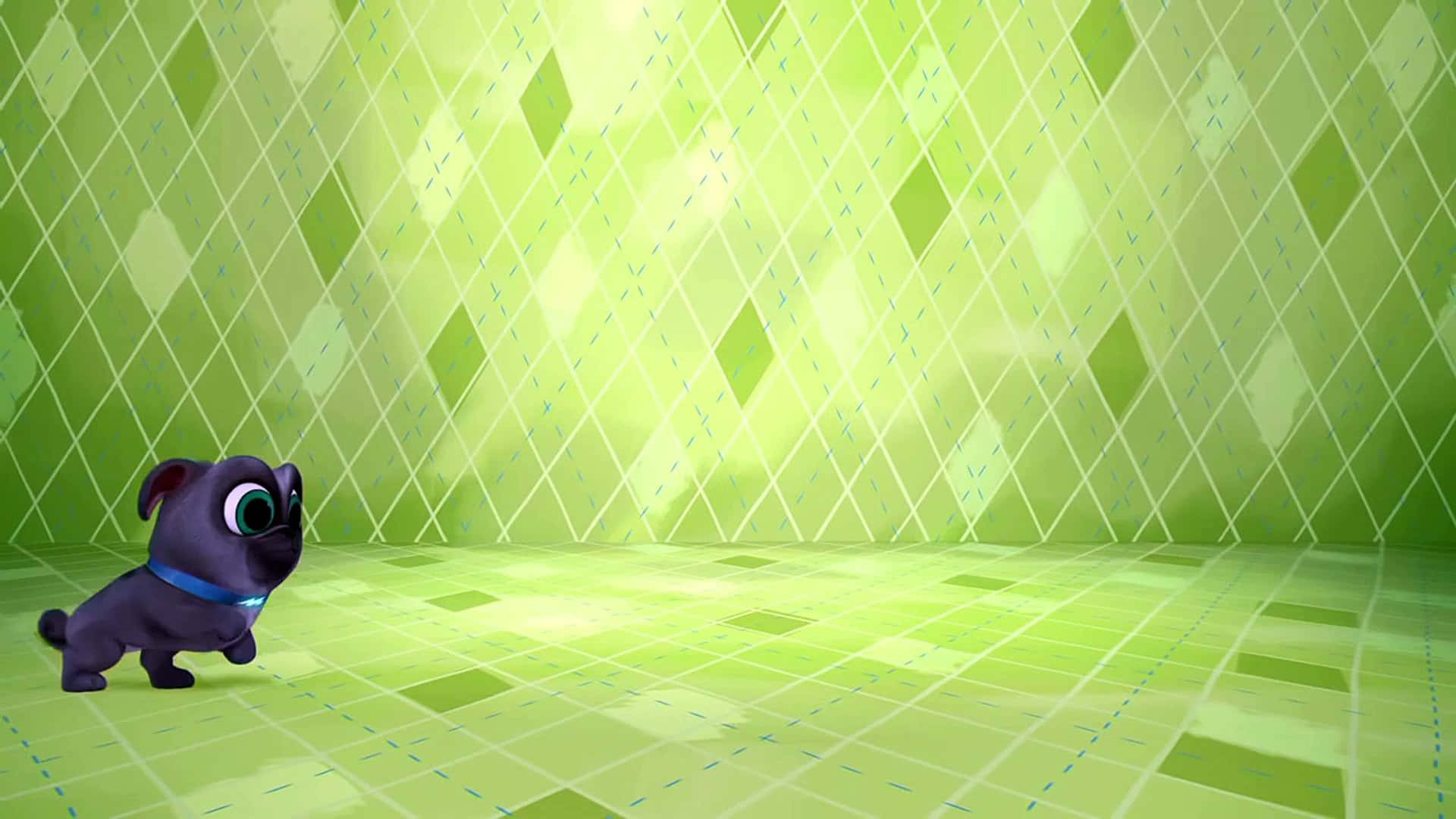 Green Room Puppy Dog Pals Wallpaper