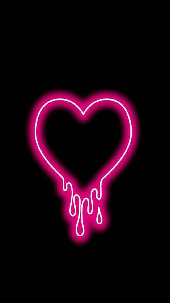 Download Melting Pink Heart Wallpaper