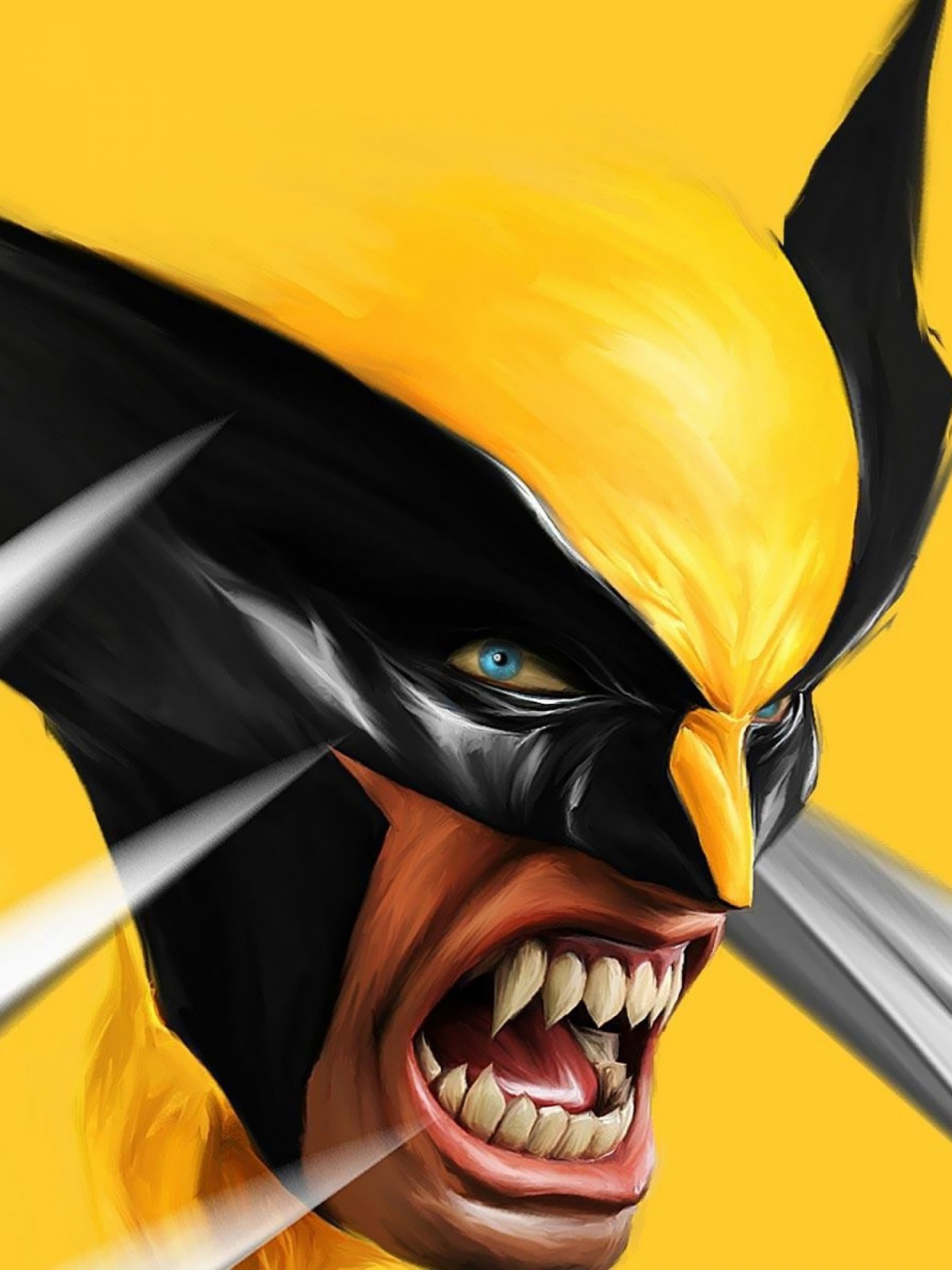 Wolverine Cartoons Yello angry super