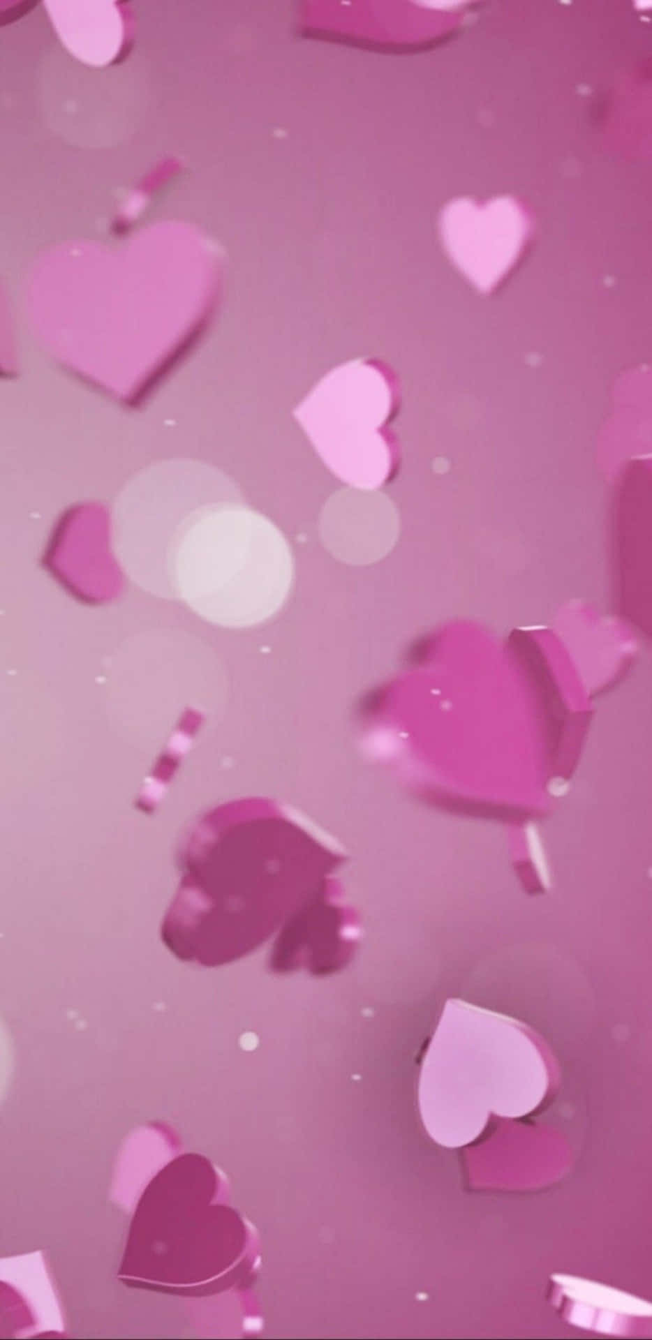 Download Falling Shiny Pink Hearts