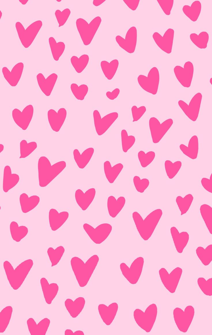 Trendy Pink Hearts Wallpaper for Your