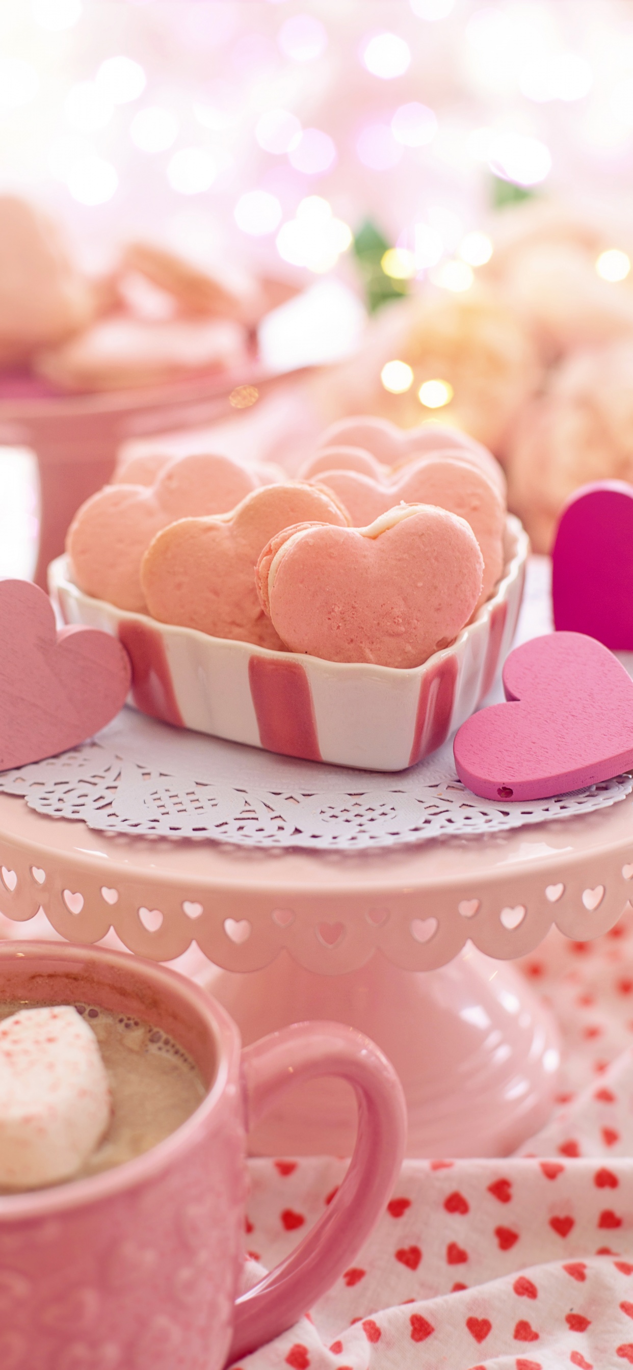 Love hearts Wallpaper 4K, Pink hearts