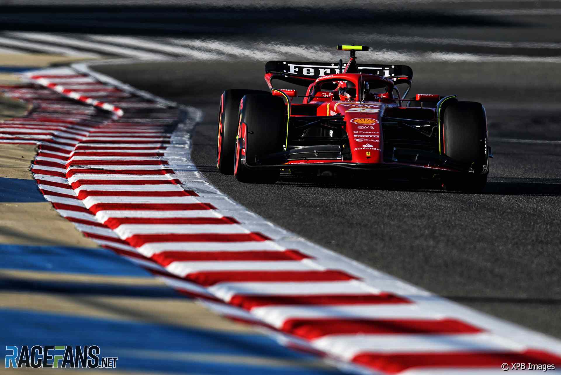 Sainz puts Ferrari on top as half a