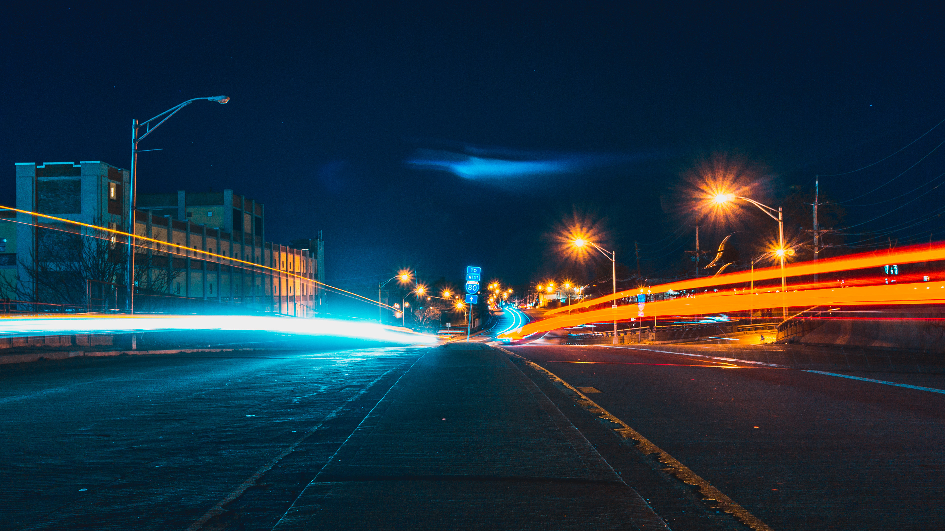 Street Light Night City Nature