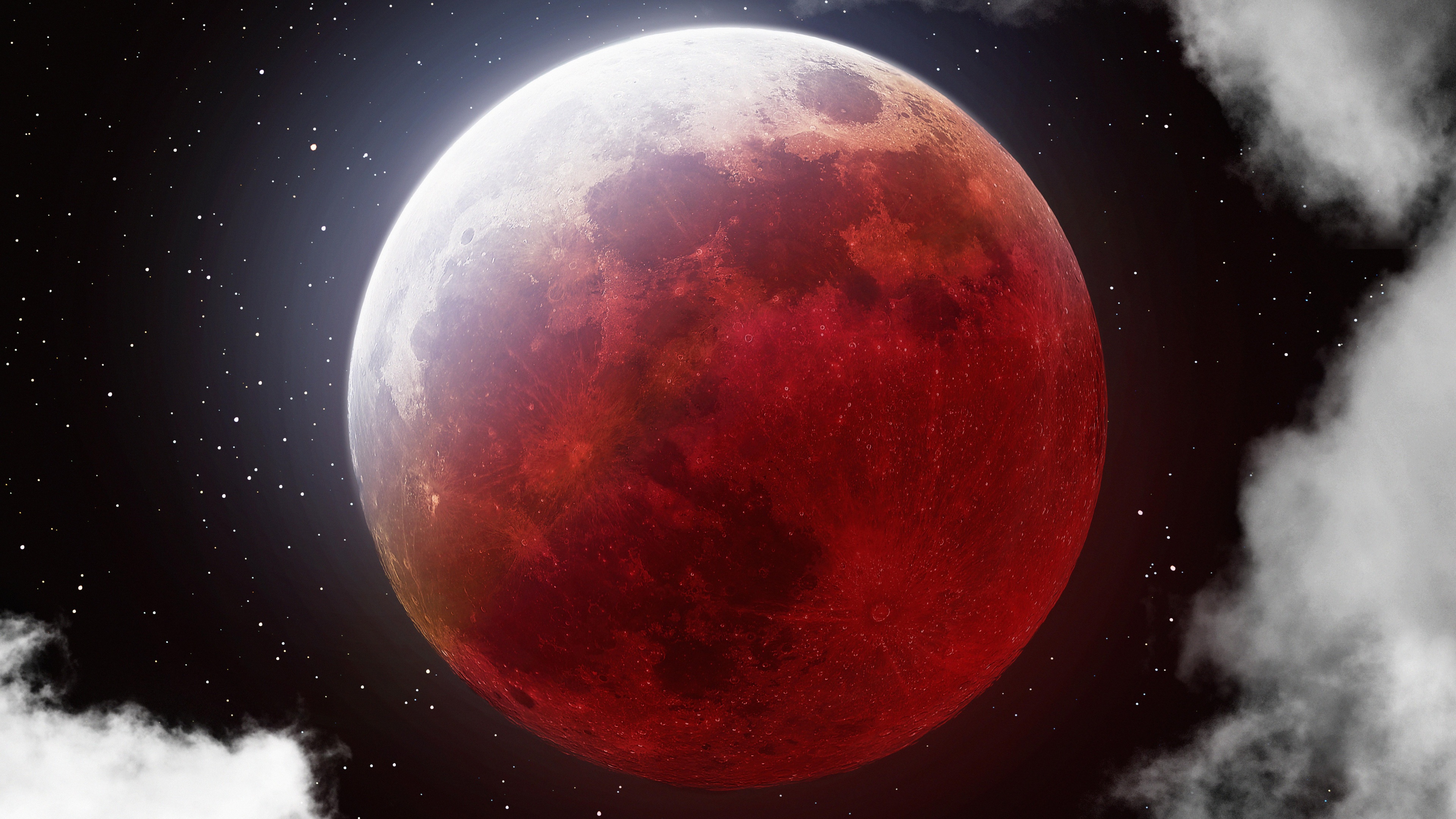 Lunar Eclipse Wallpaper 4K, 8K, Blood