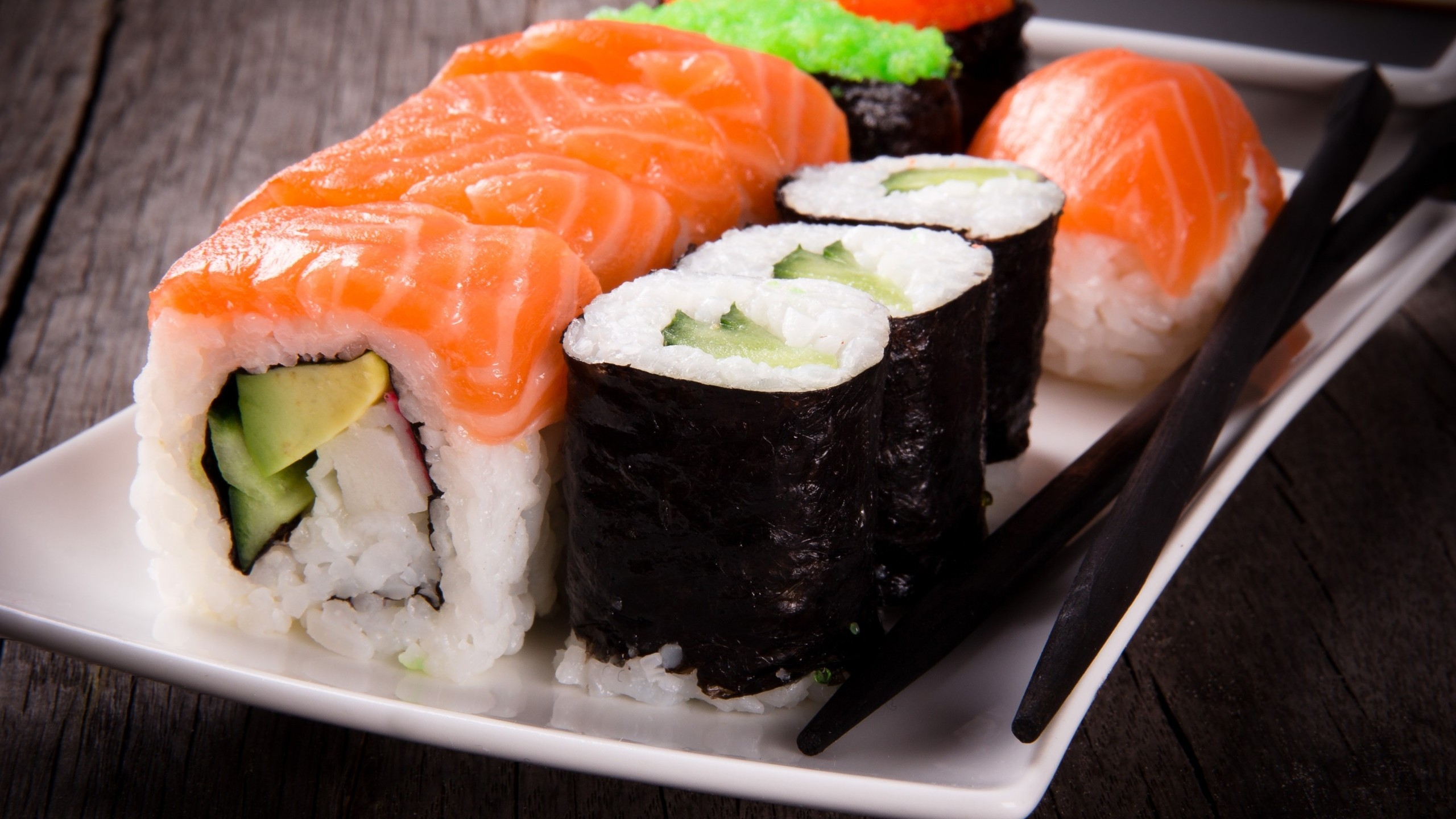 Sushi Rolls 2560x1440 HDTV Wallpaper