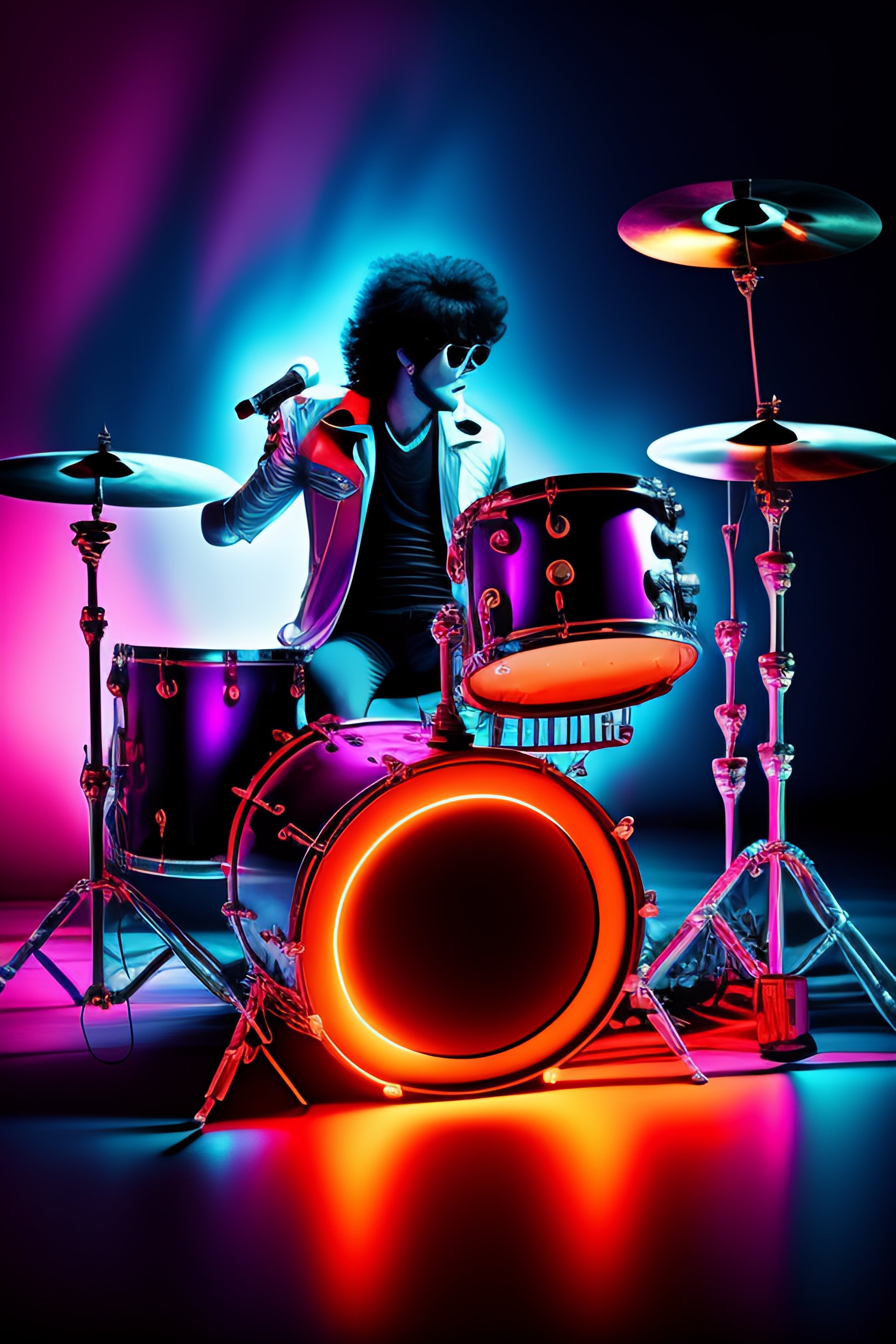 Rock and roll wallpaper with a