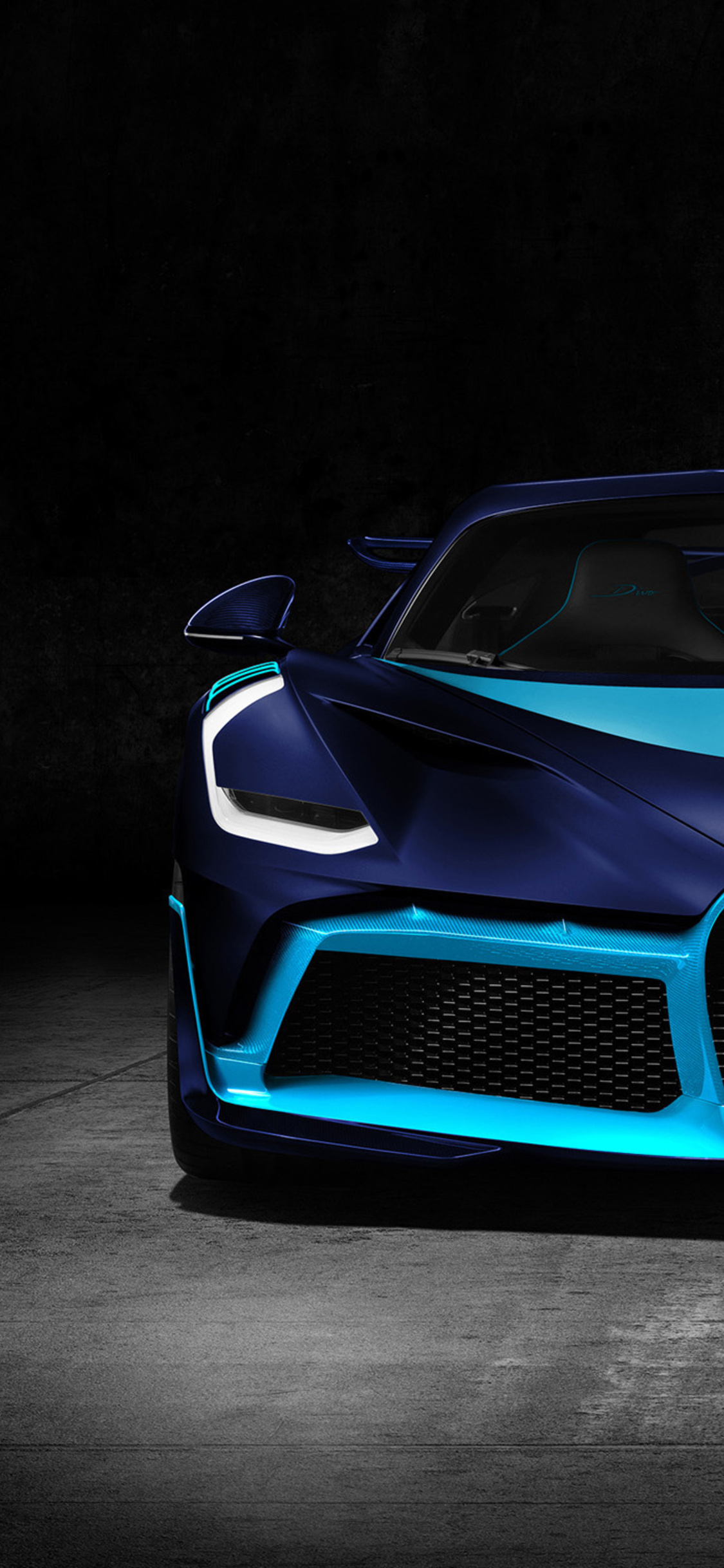 Dark Blue Bugatti Divo iPhone XS, iPhone