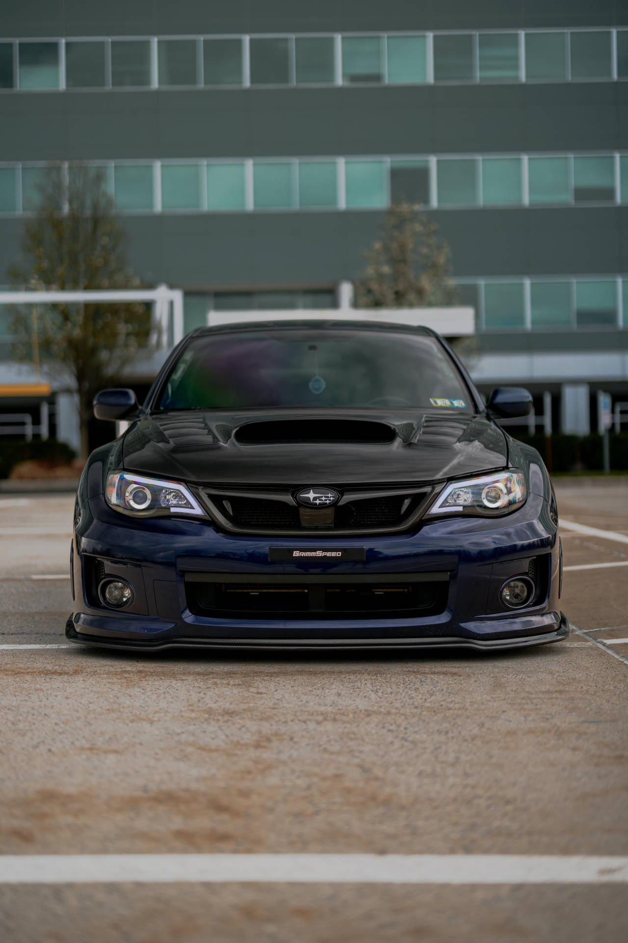 Download Black Parked Subaru WRX STI 4K