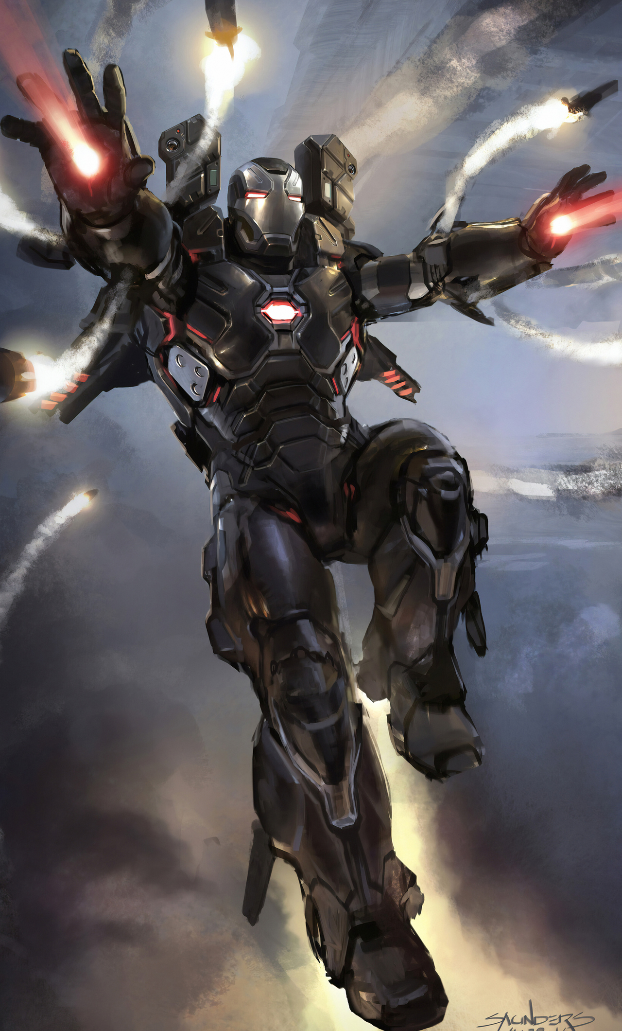4k War Machine Art iPhone
