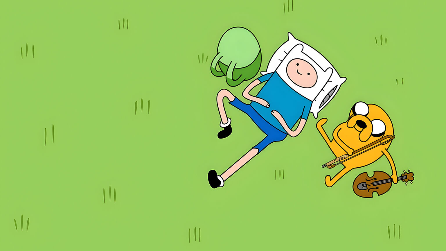 Jake Relaxing Grass Desktop Wallpaper