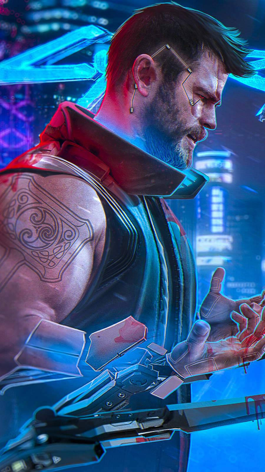 Download Awesome Thor Cyberpunk iPhone