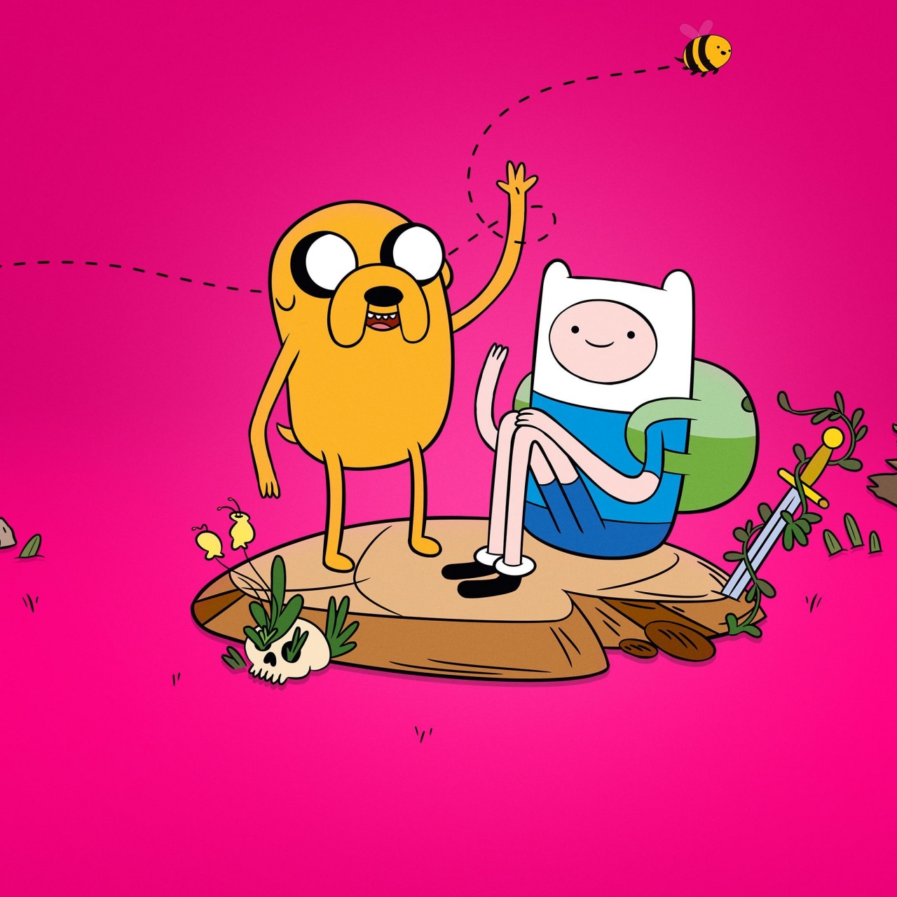 Cartoon Network Wallpaper 4K, Adventure Time, Jake, Finn