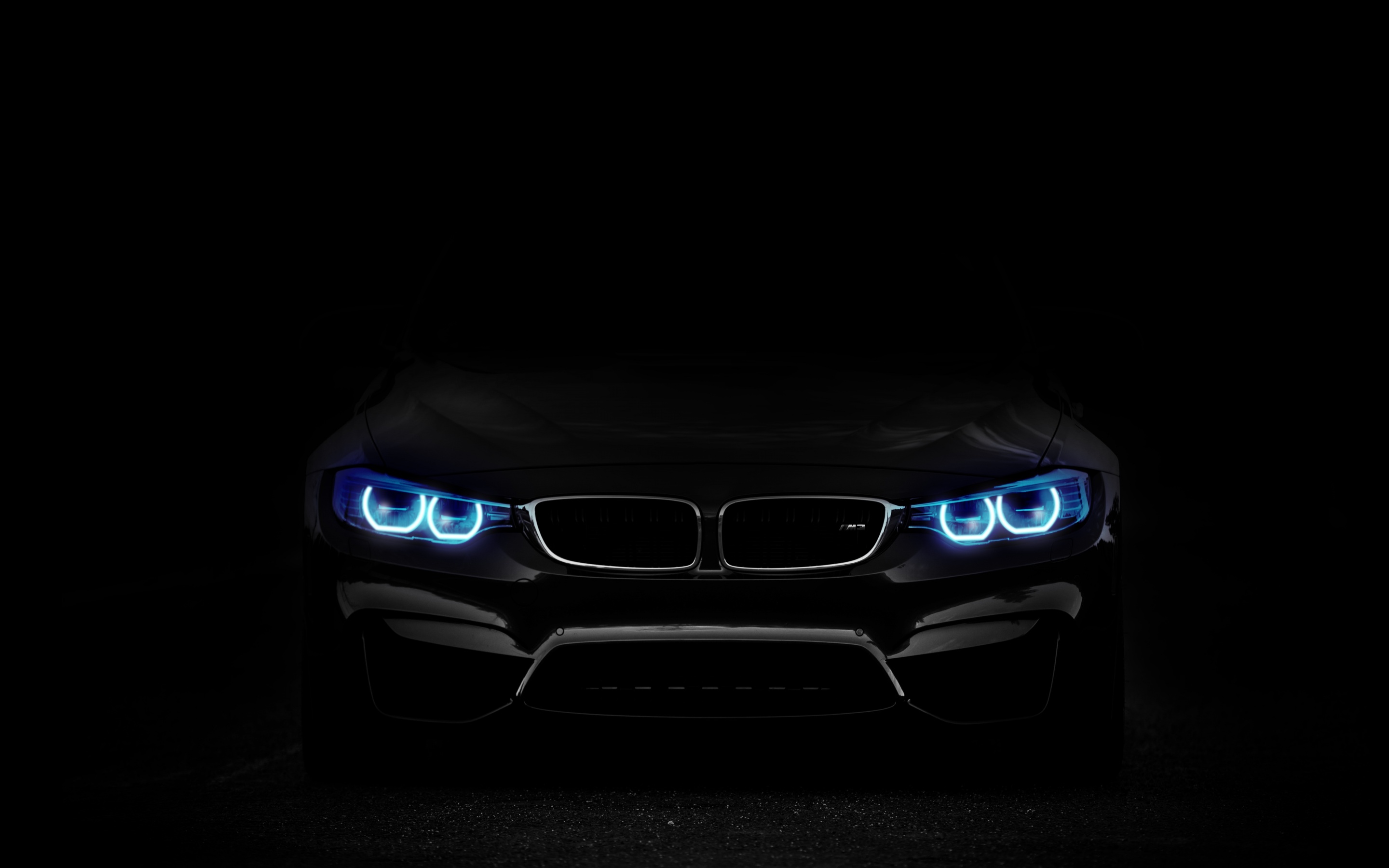BMW M3 Wallpaper 4K, Angel Eyes, Black background, 5K