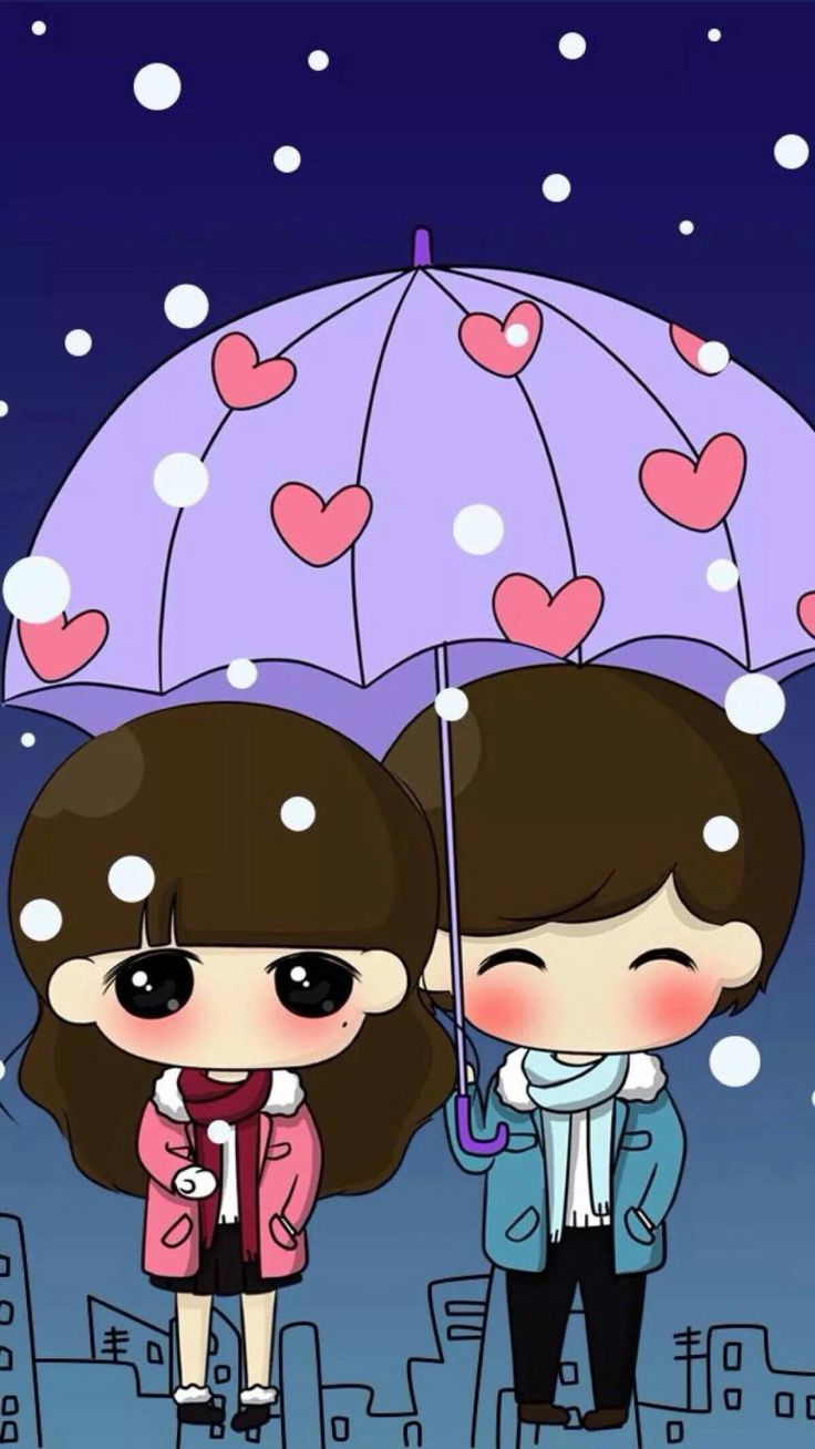 Cute LOVE couple phone wallpaper