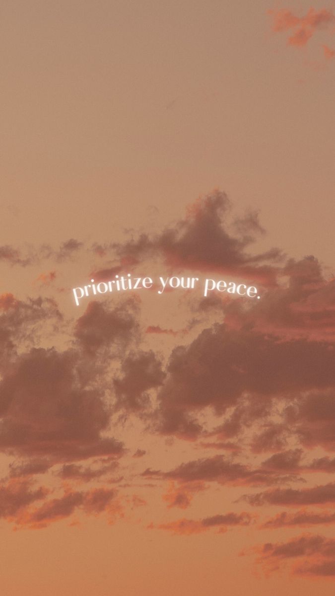 prioritize your peace sunset wallpaper