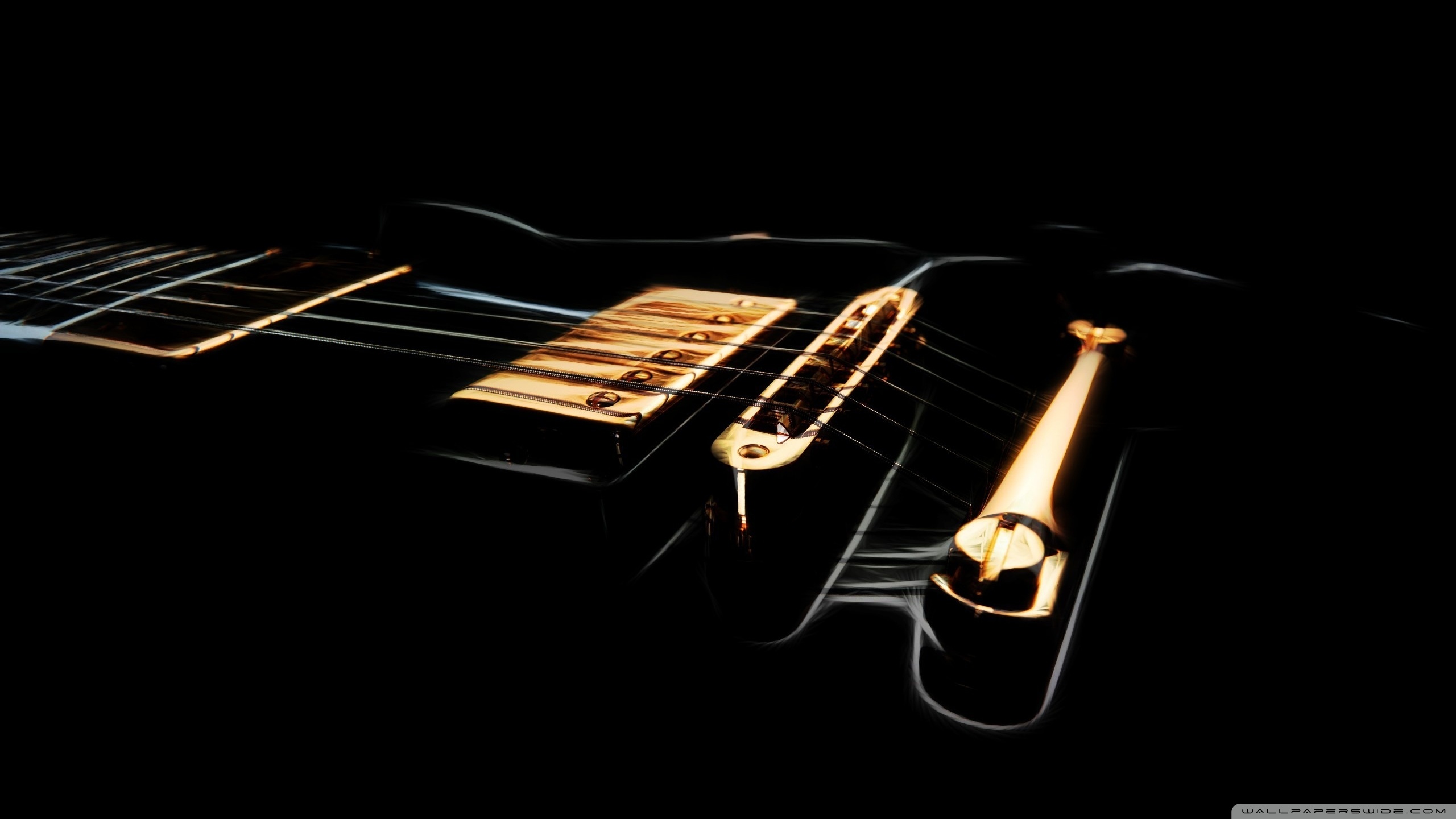 Black Electric Guitar Ultra HD Desktop