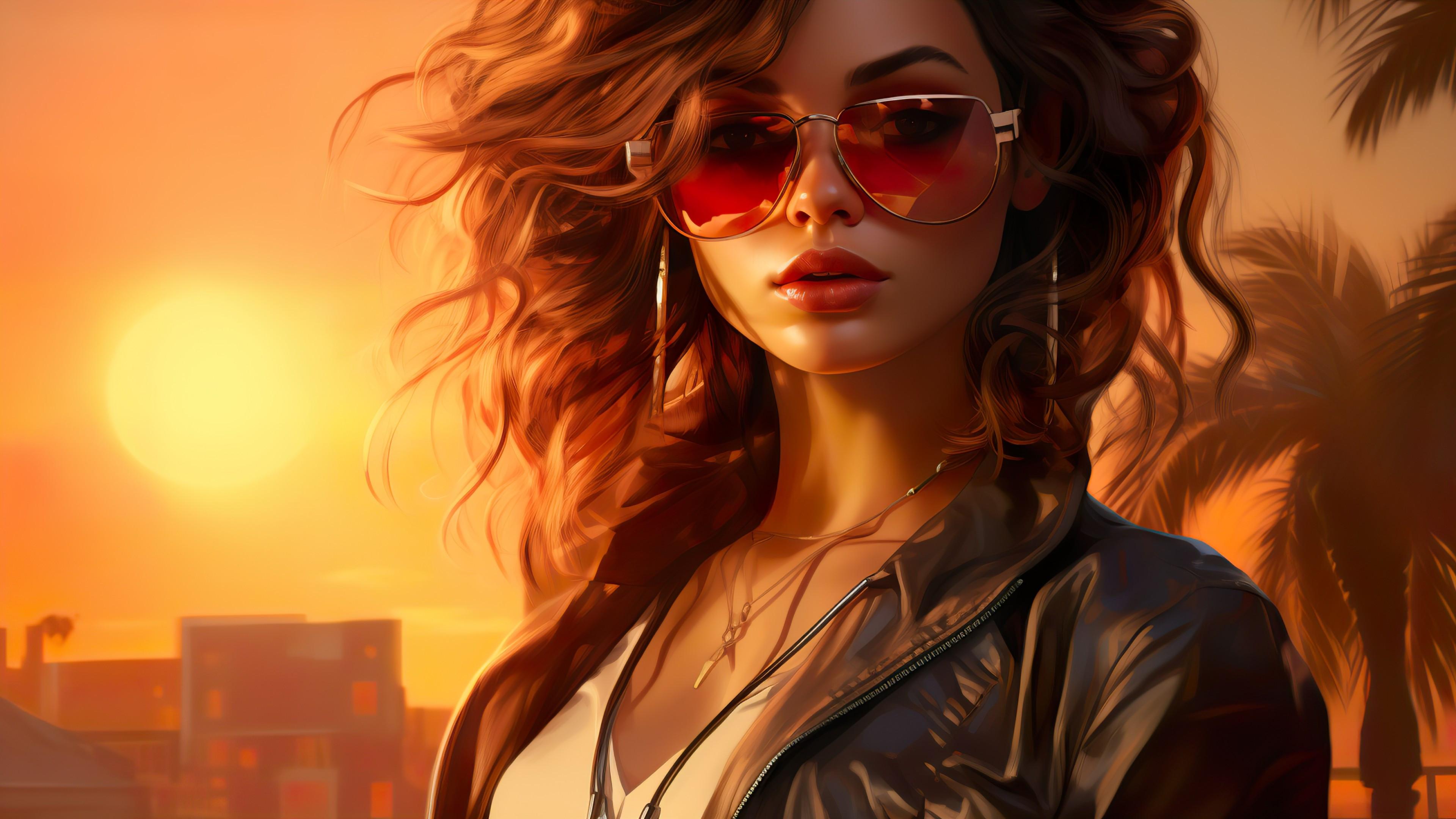 GTA 6 Ai created gaming anime girl 4k